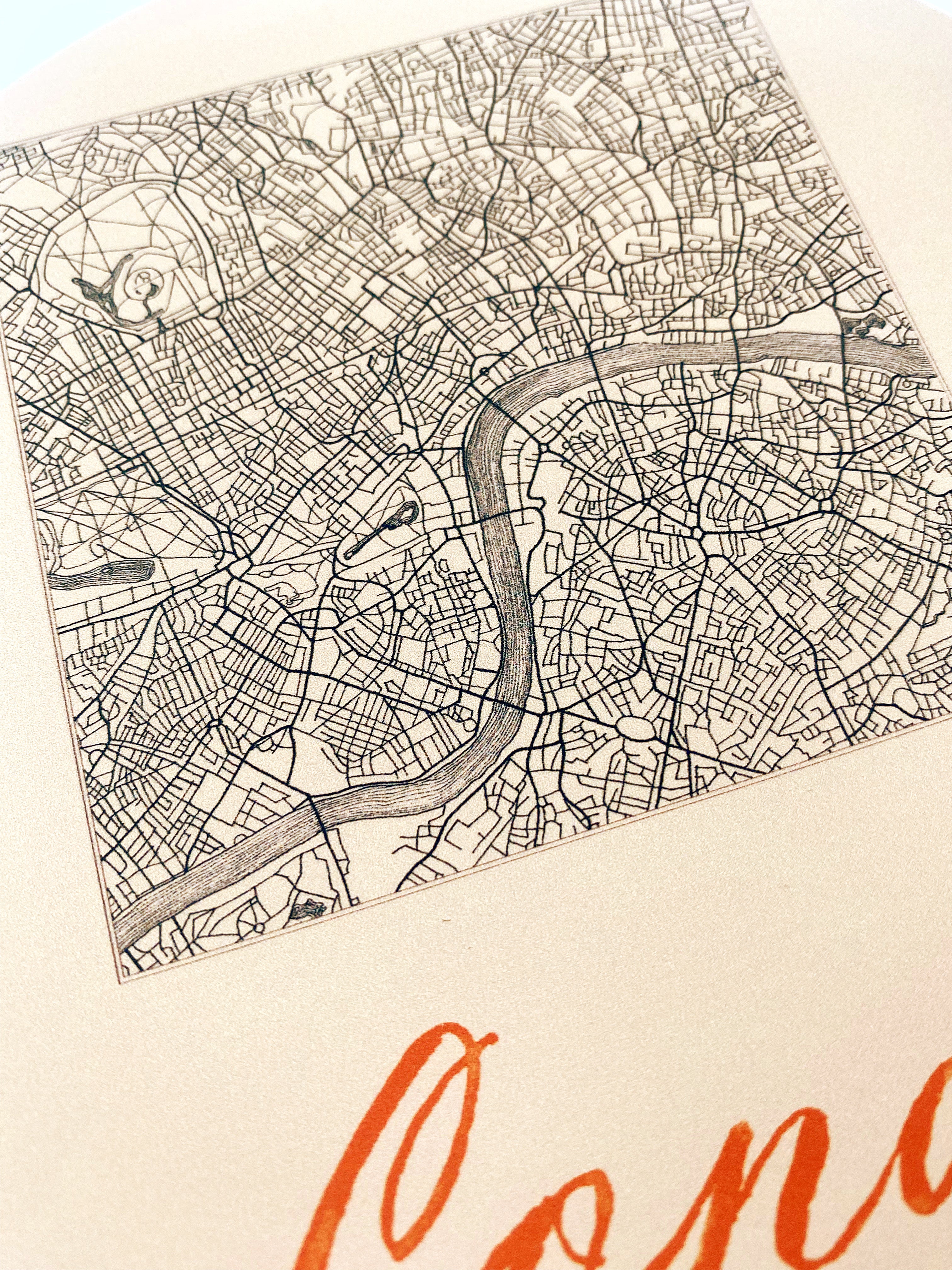 LONDON Mews Streetscape + Map: PRINT