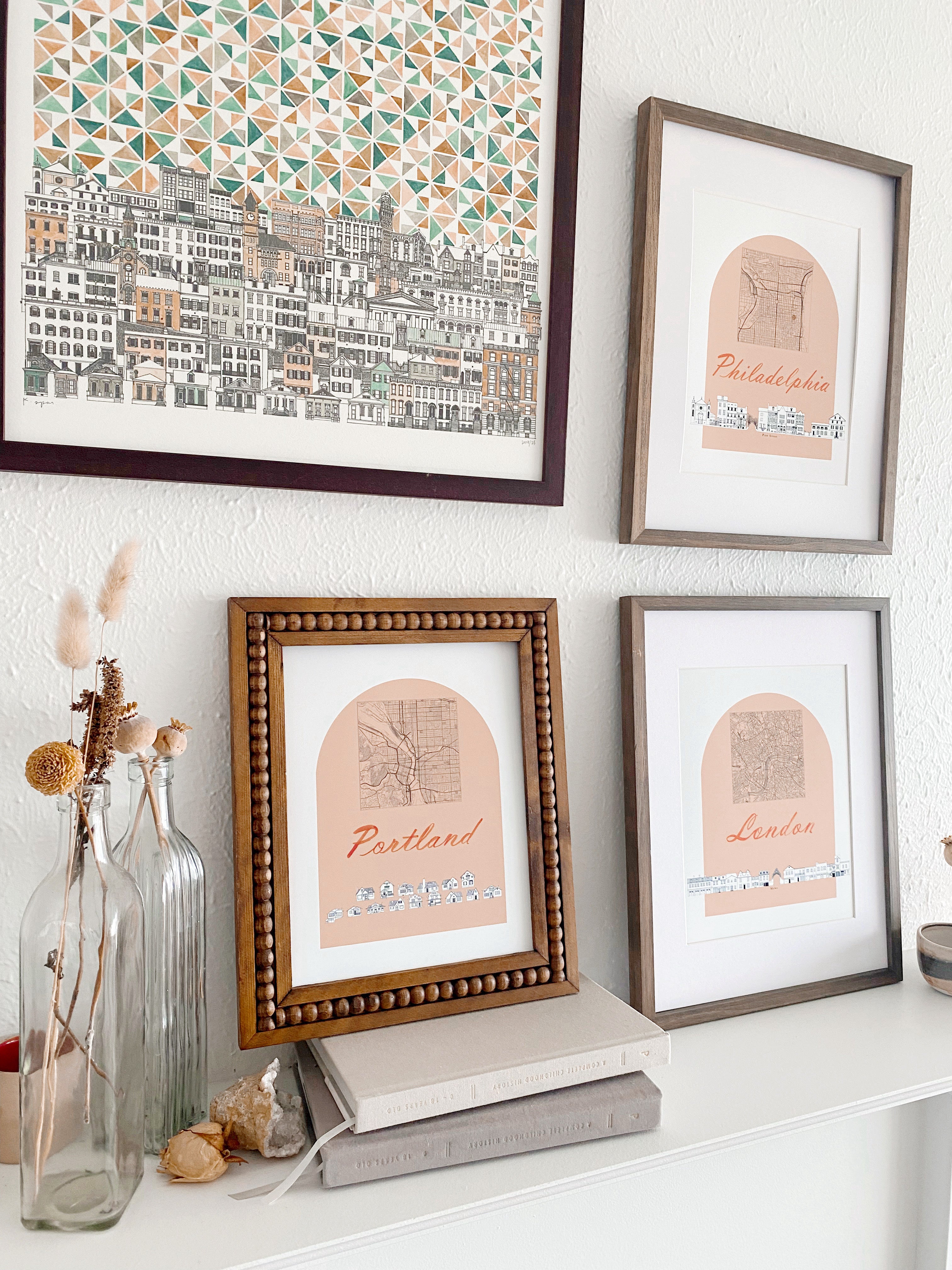 LONDON Mews Streetscape + Map: PRINT