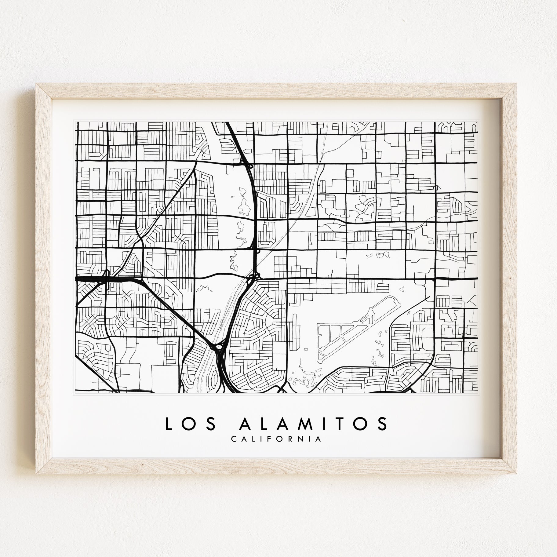Custom YOUR CITY: Black and White "City Lines" Map: PRINT: Wholesale Only