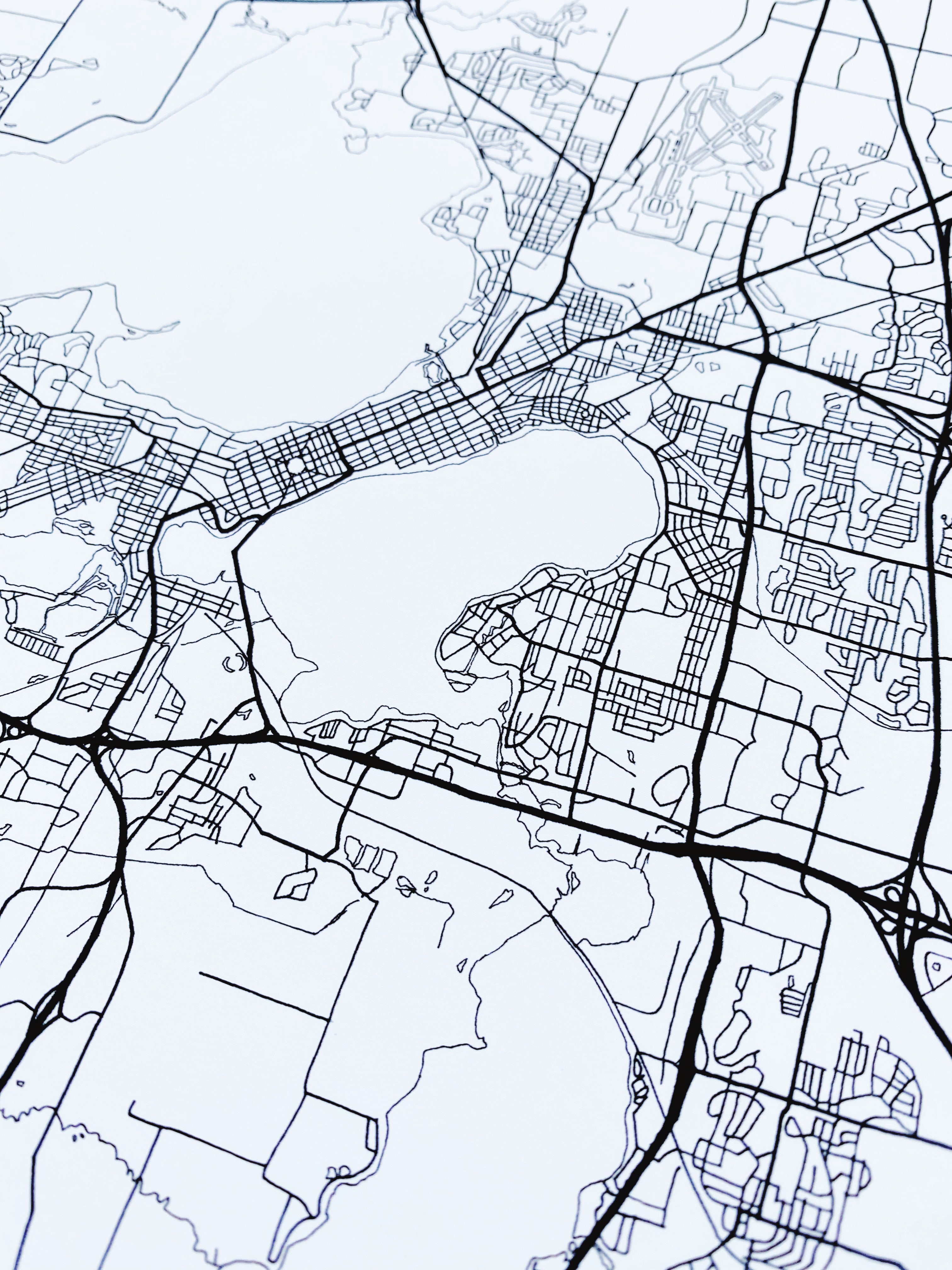 MADISON Wisconsin City Lines Map: PRINT
