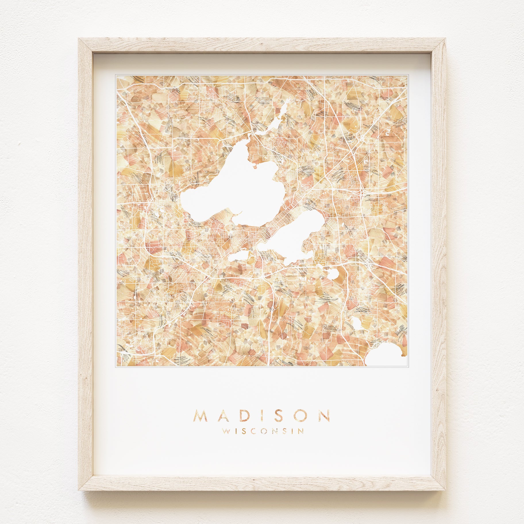 MADISON Wisconsin Urban Fabrics City Map: PRINT