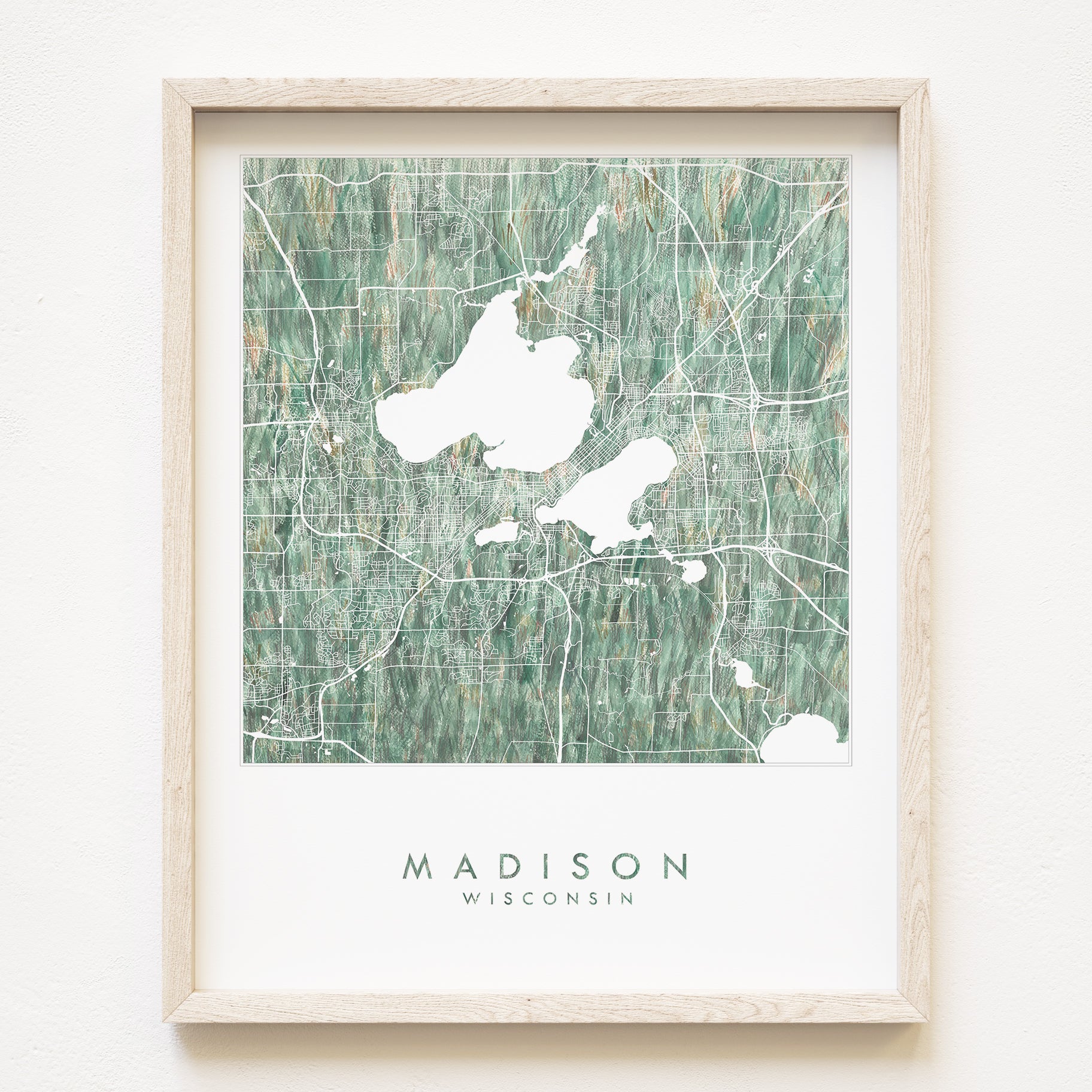 MADISON Wisconsin Urban Fabrics City Map: PRINT
