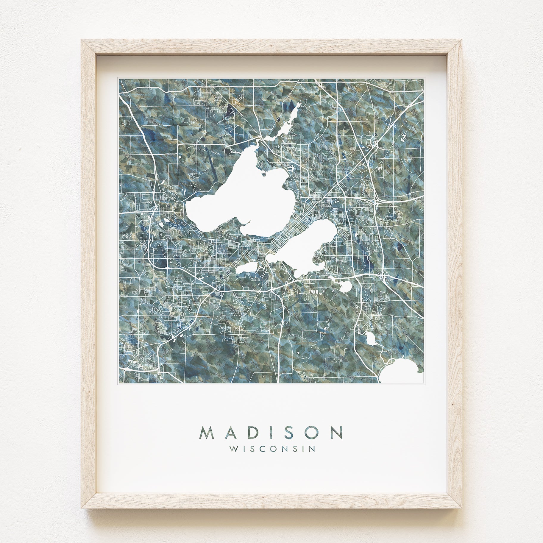 MADISON Wisconsin Urban Fabrics City Map: PRINT
