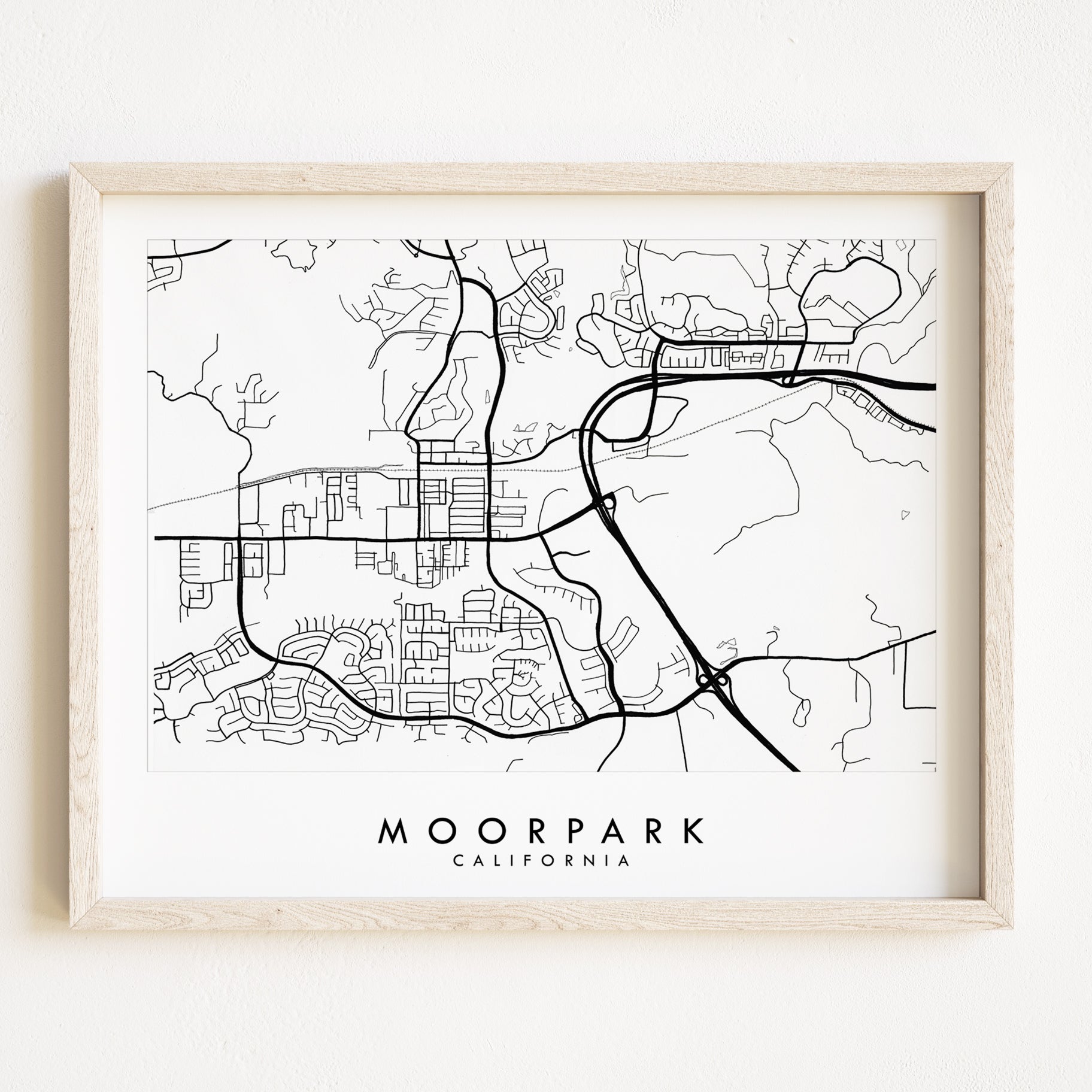 MOORPARK CA City Lines Map: PRINT