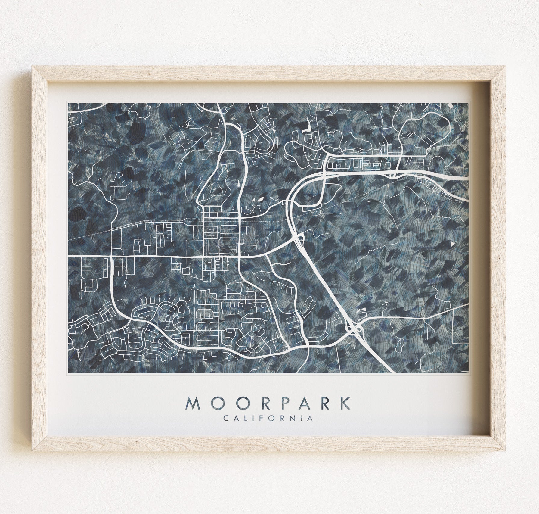 MOORPARK CA Urban Fabrics City Map: PRINT