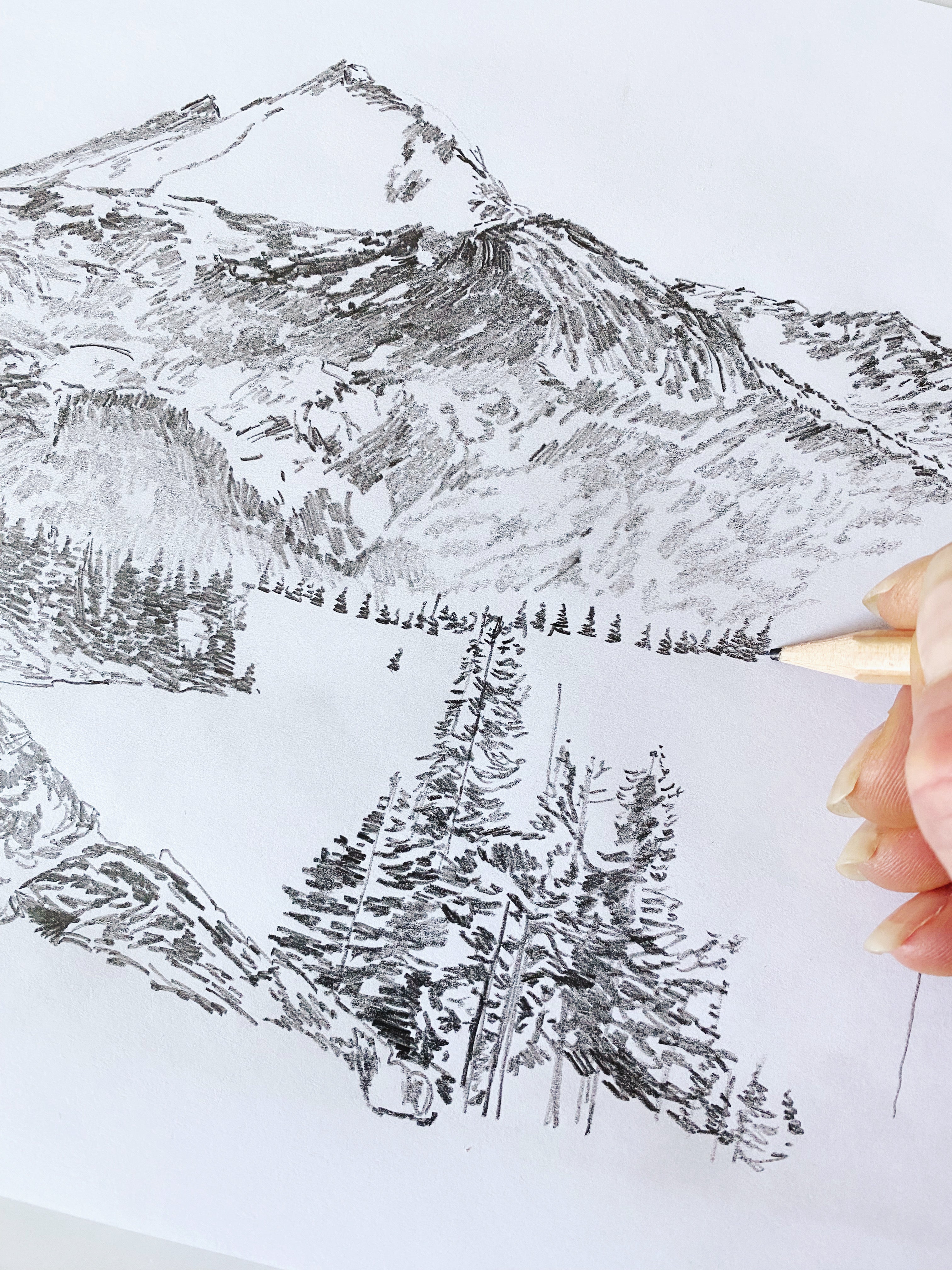 NORTH CASCADES + Mount Hood Washington Topographical Mountain Map: PRINT