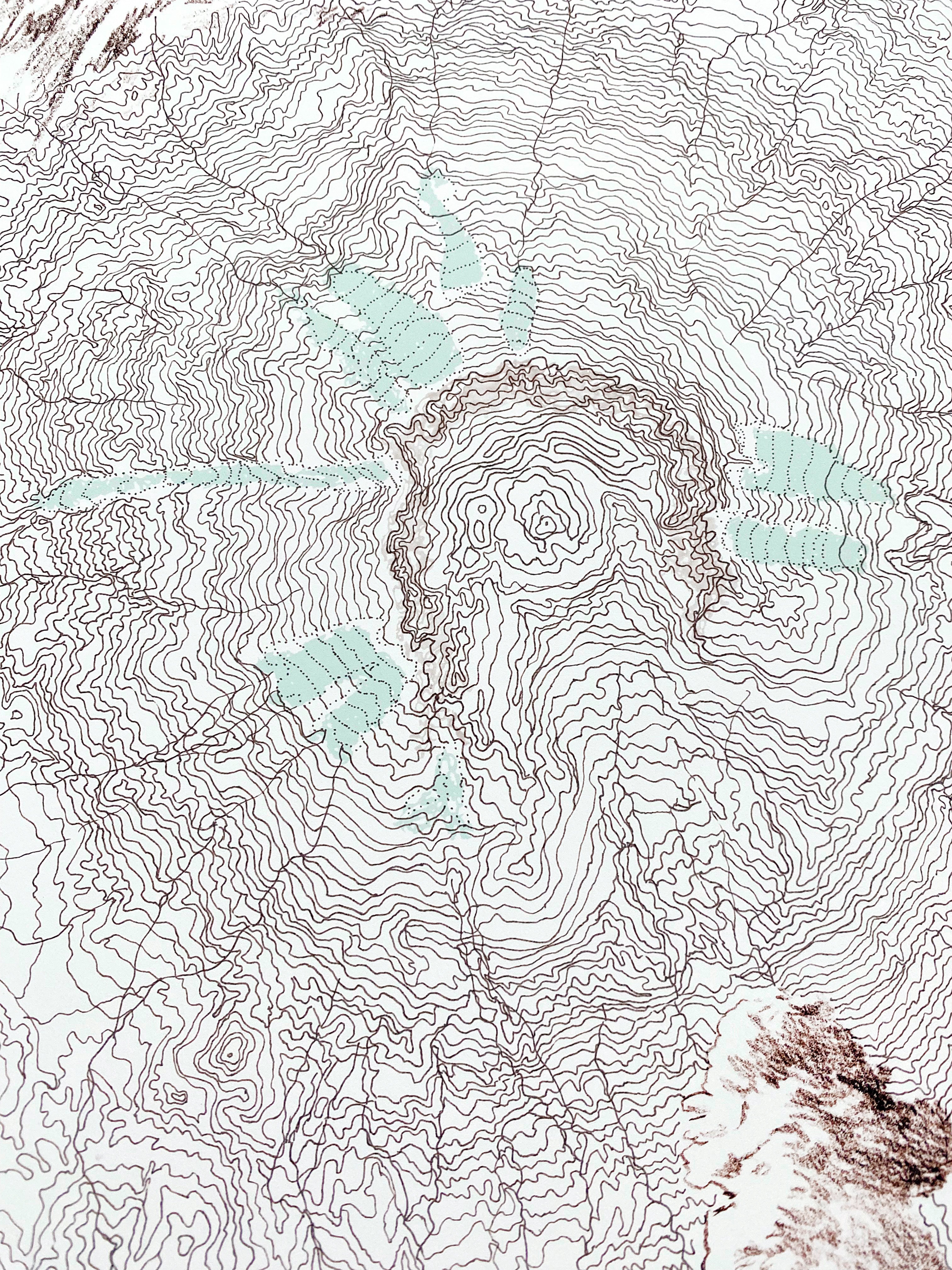 Mount ST HELENS Washington Topo Map + Mountain Sketches: PRINT