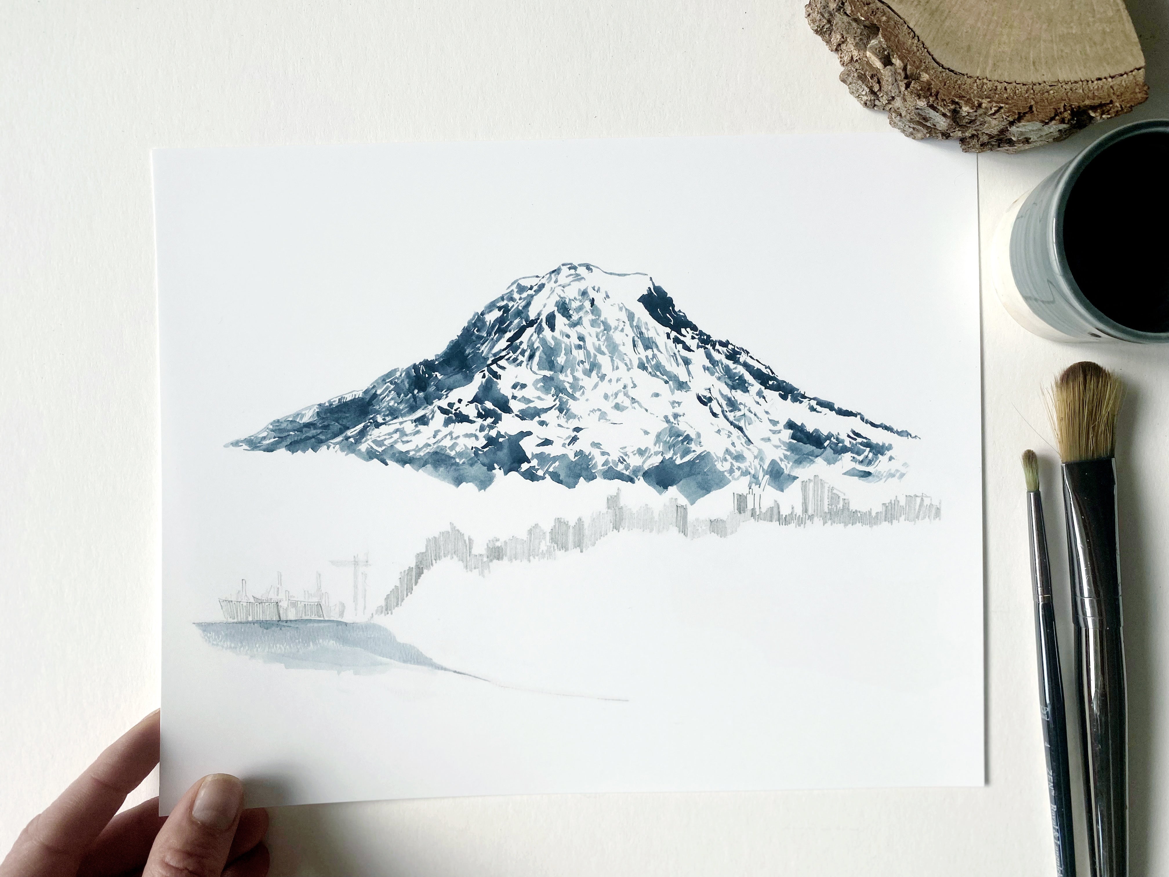 TACOMA + TAHOMA / Mount Rainier, Washington USA Mountain Art