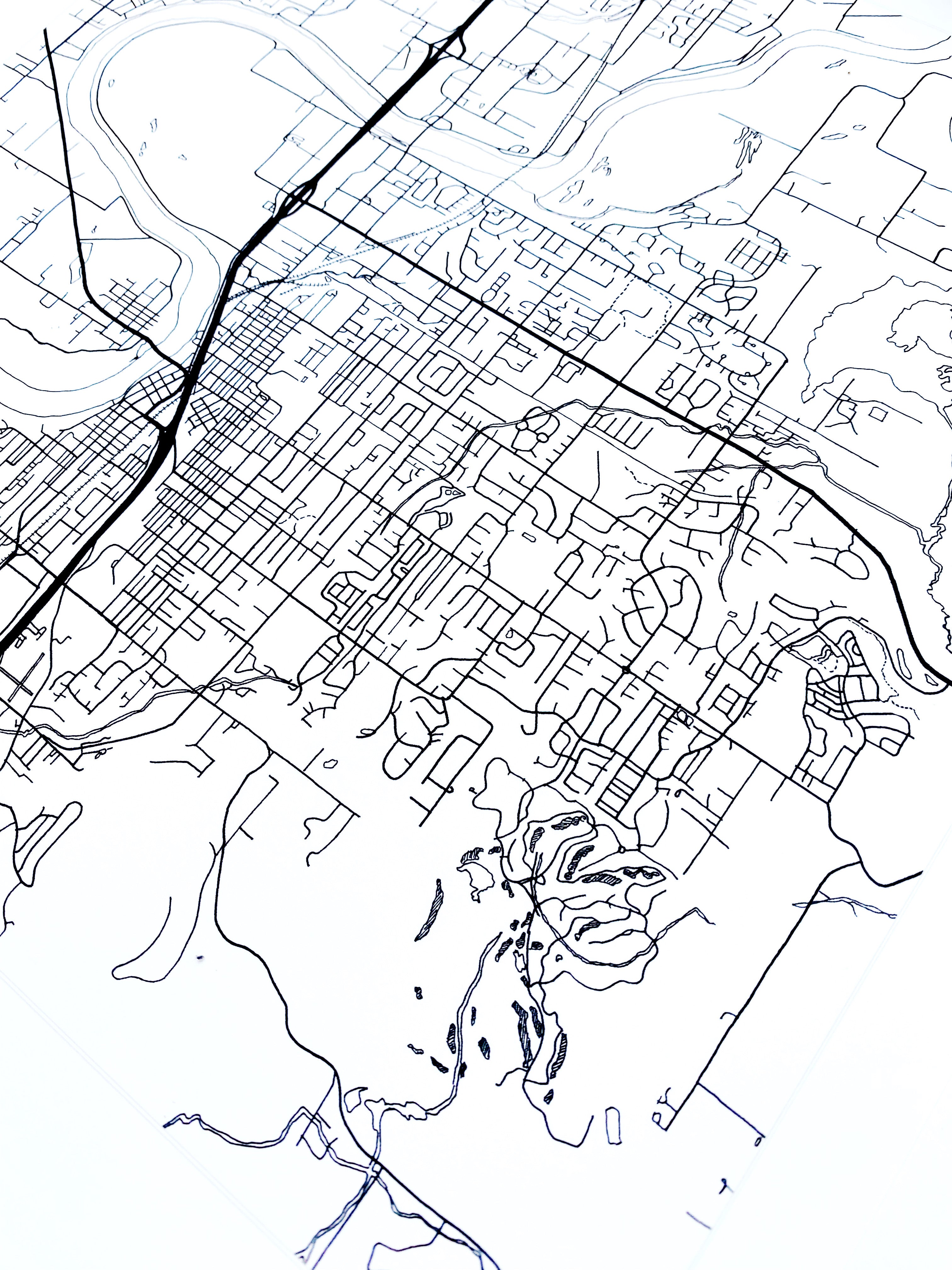 MOUNT VERNON Washington City Lines Map: PRINT