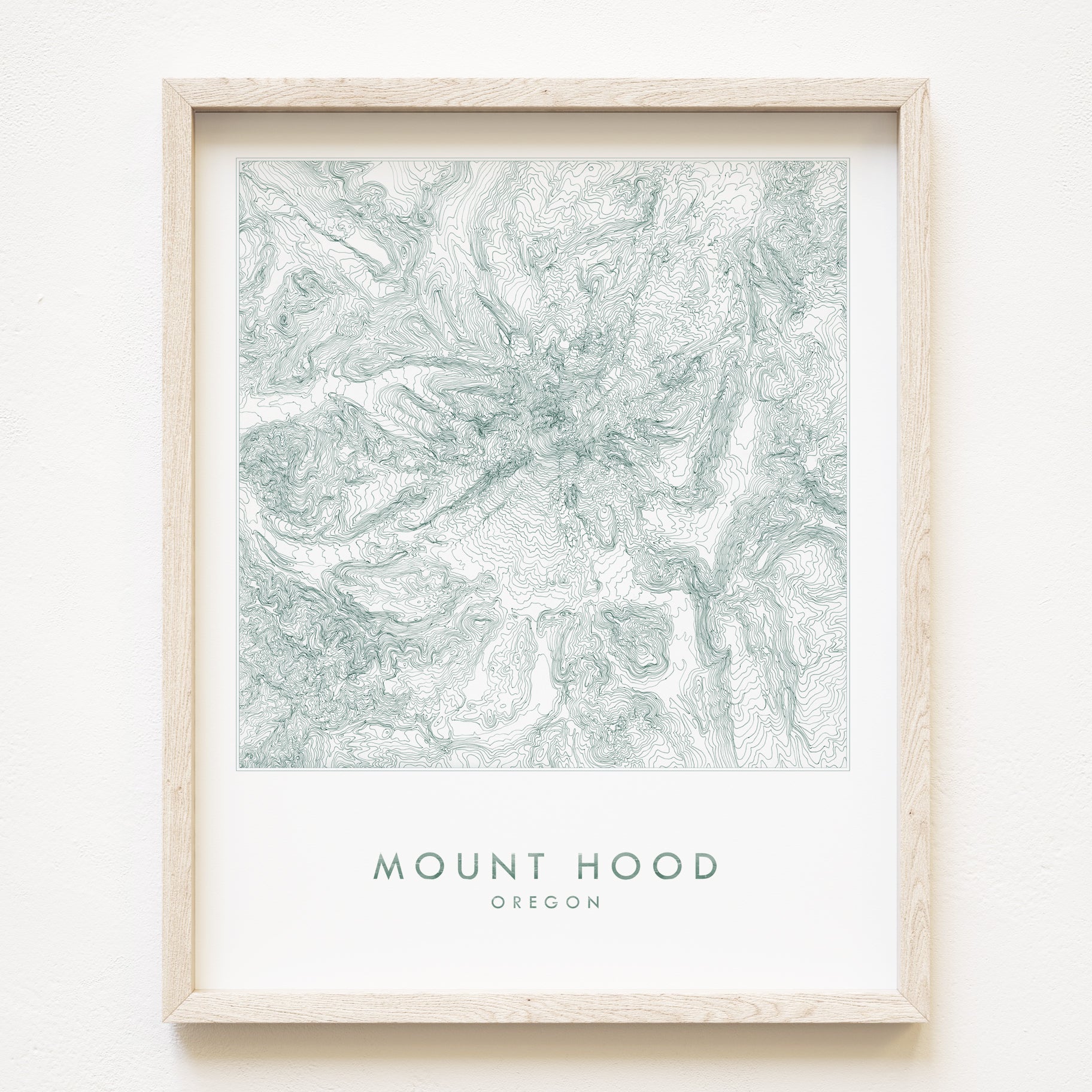 Mount Hood Oregon WY'EAST  Topographical Map Drawing: PRINT