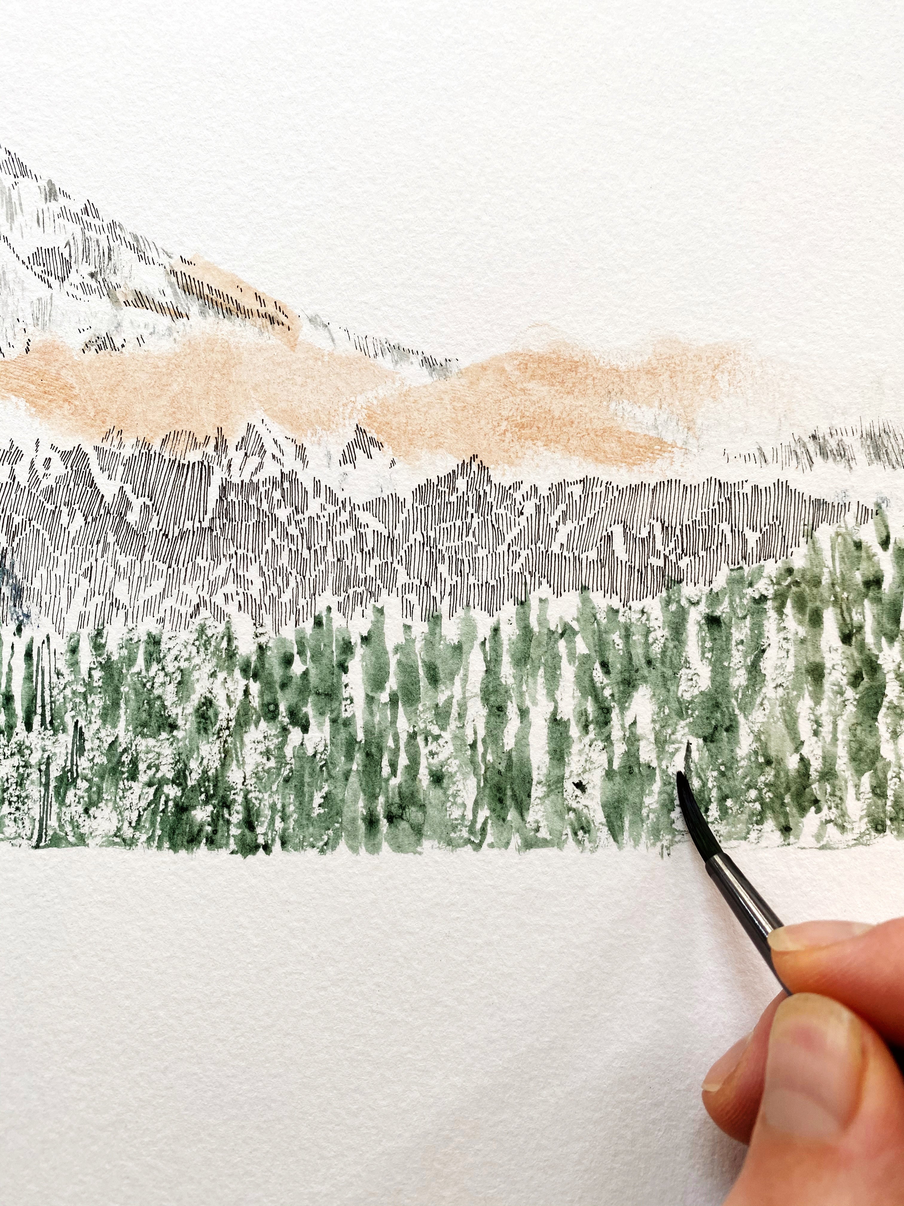 MOUNT HOOD Oregon TopoMountain Map Postcard