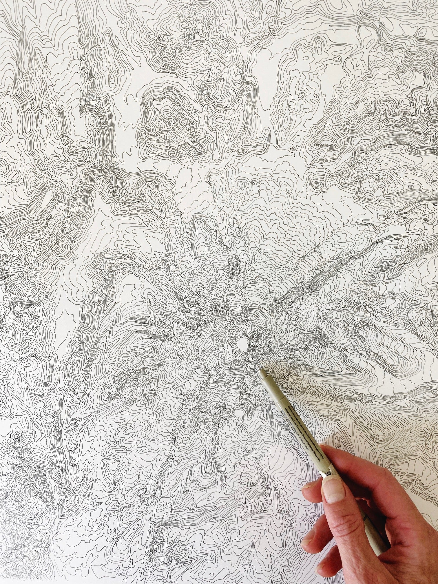 MOUNT HOOD Oregon TopoMountain Map Postcard