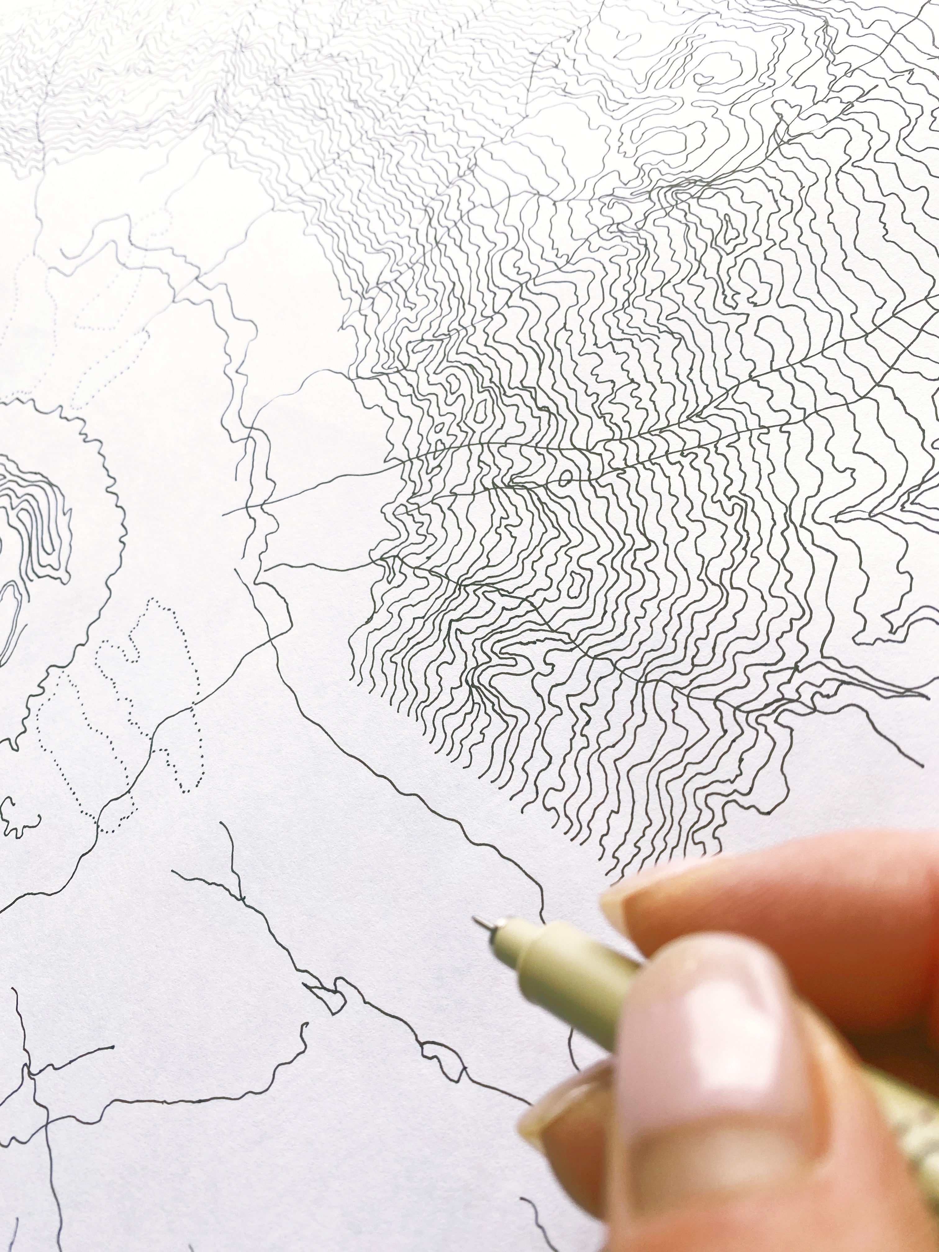 Mount ST HELENS Washington Topo Map + Mountain Sketches: PRINT