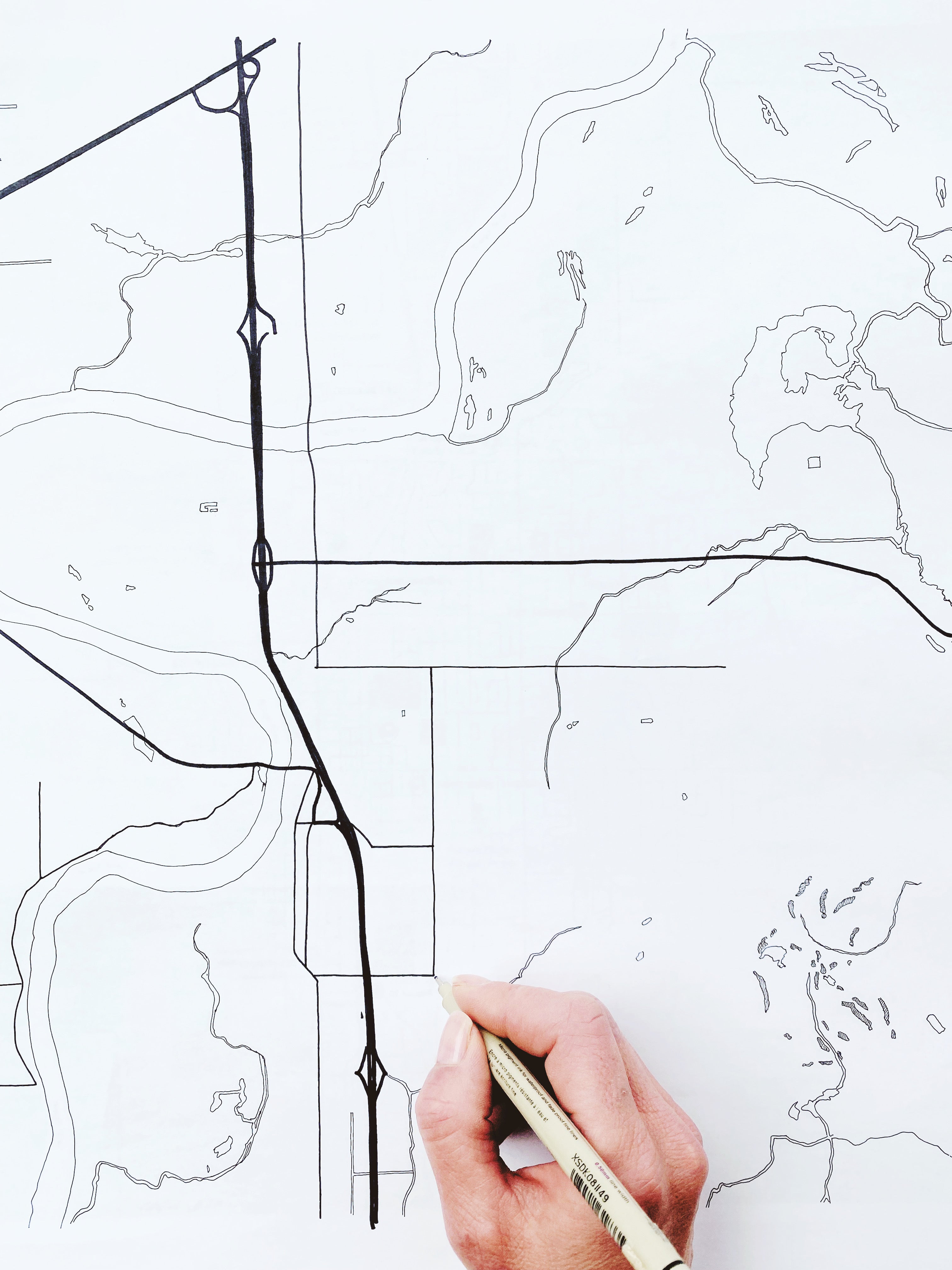 MOUNT VERNON Washington City Lines Map: PRINT