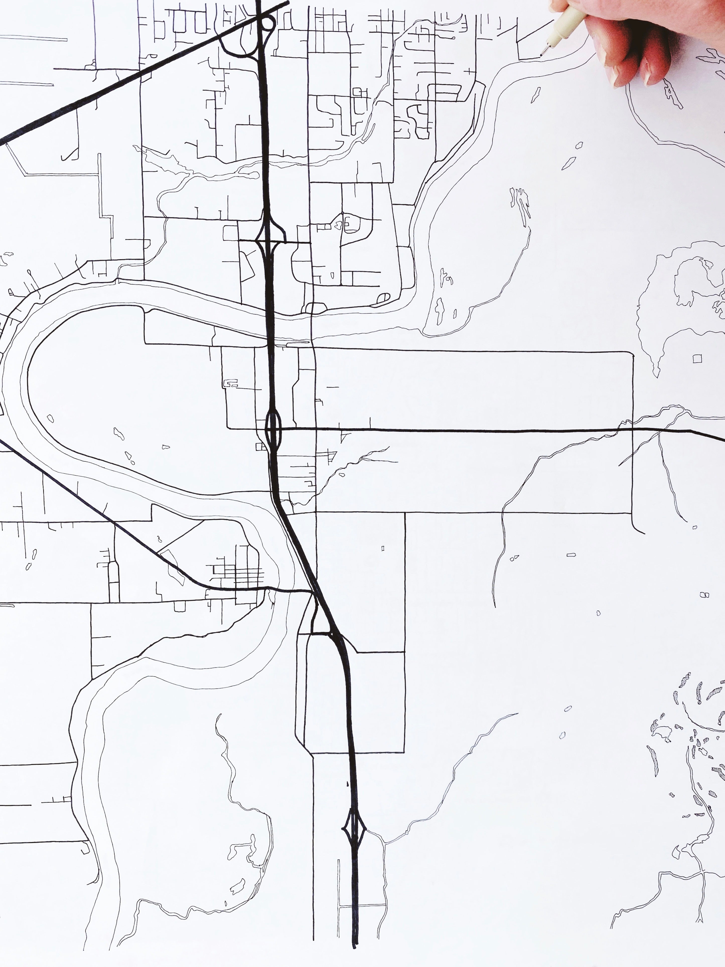 MOUNT VERNON Washington City Lines Map: PRINT