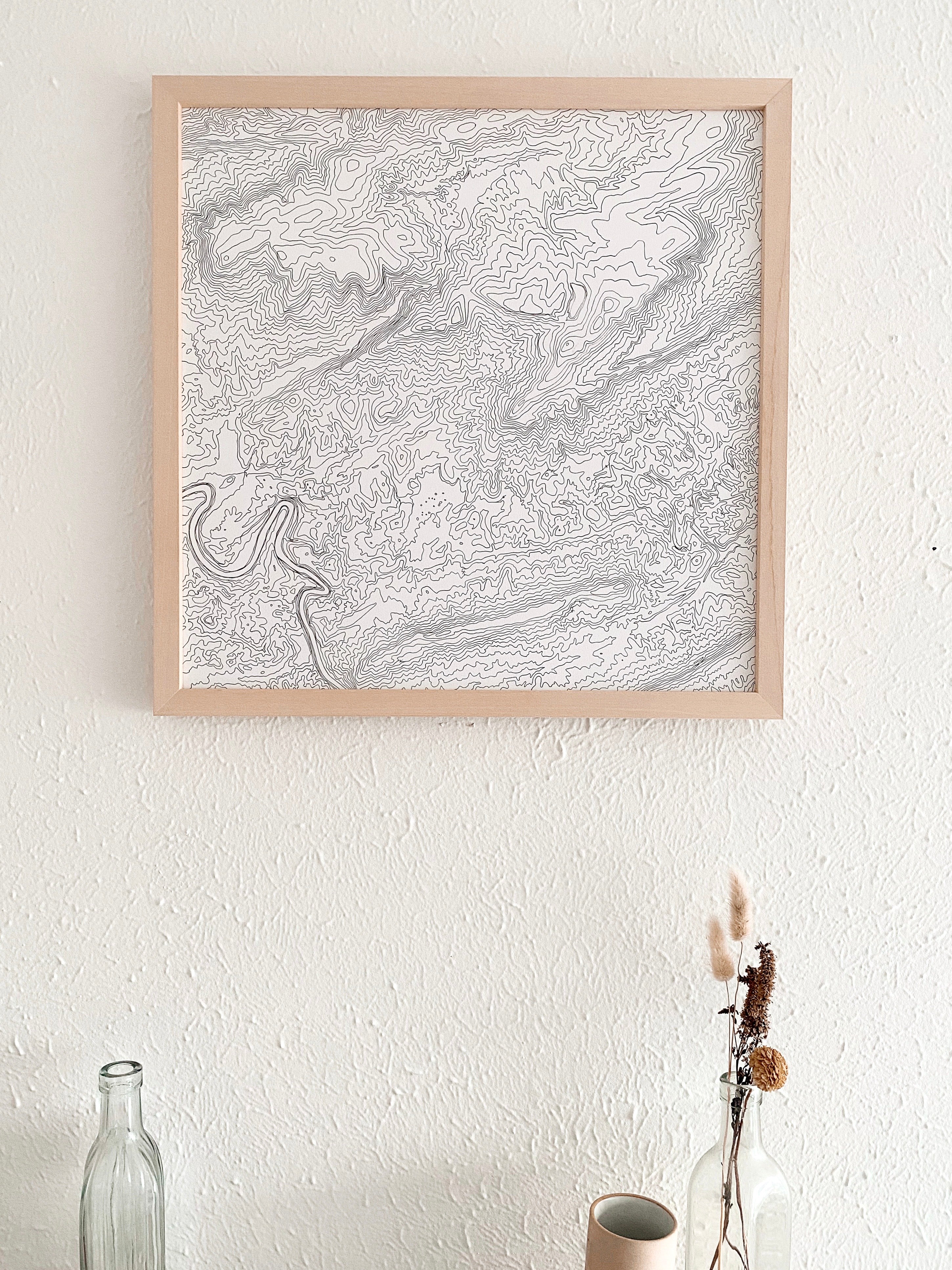 Mountain Lake Southwest VIRGINIA Topographical Map: ORIGINAL DRAWING