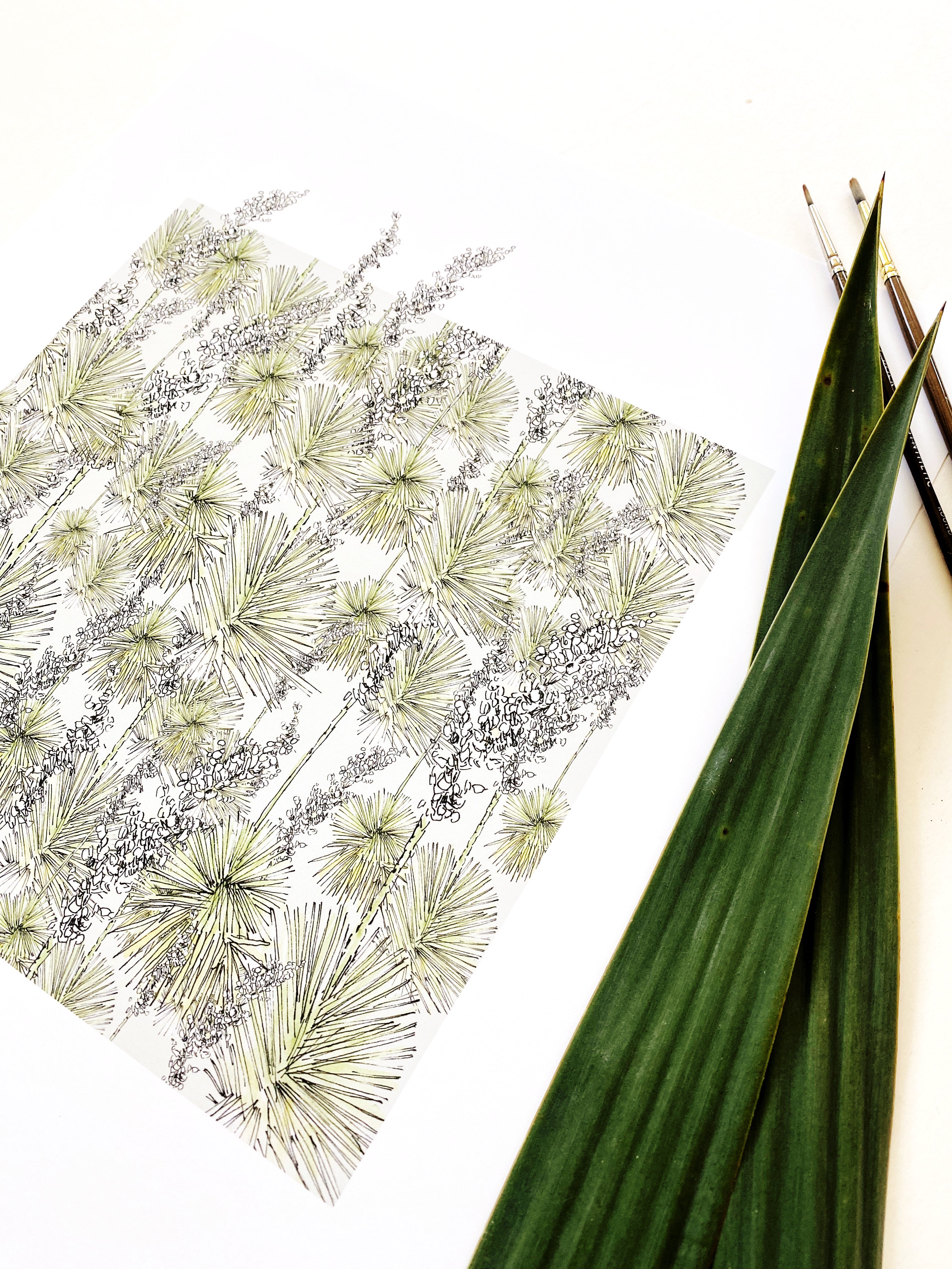 NEW MEXICO State Flower Map: Yucca Flower: PRINT