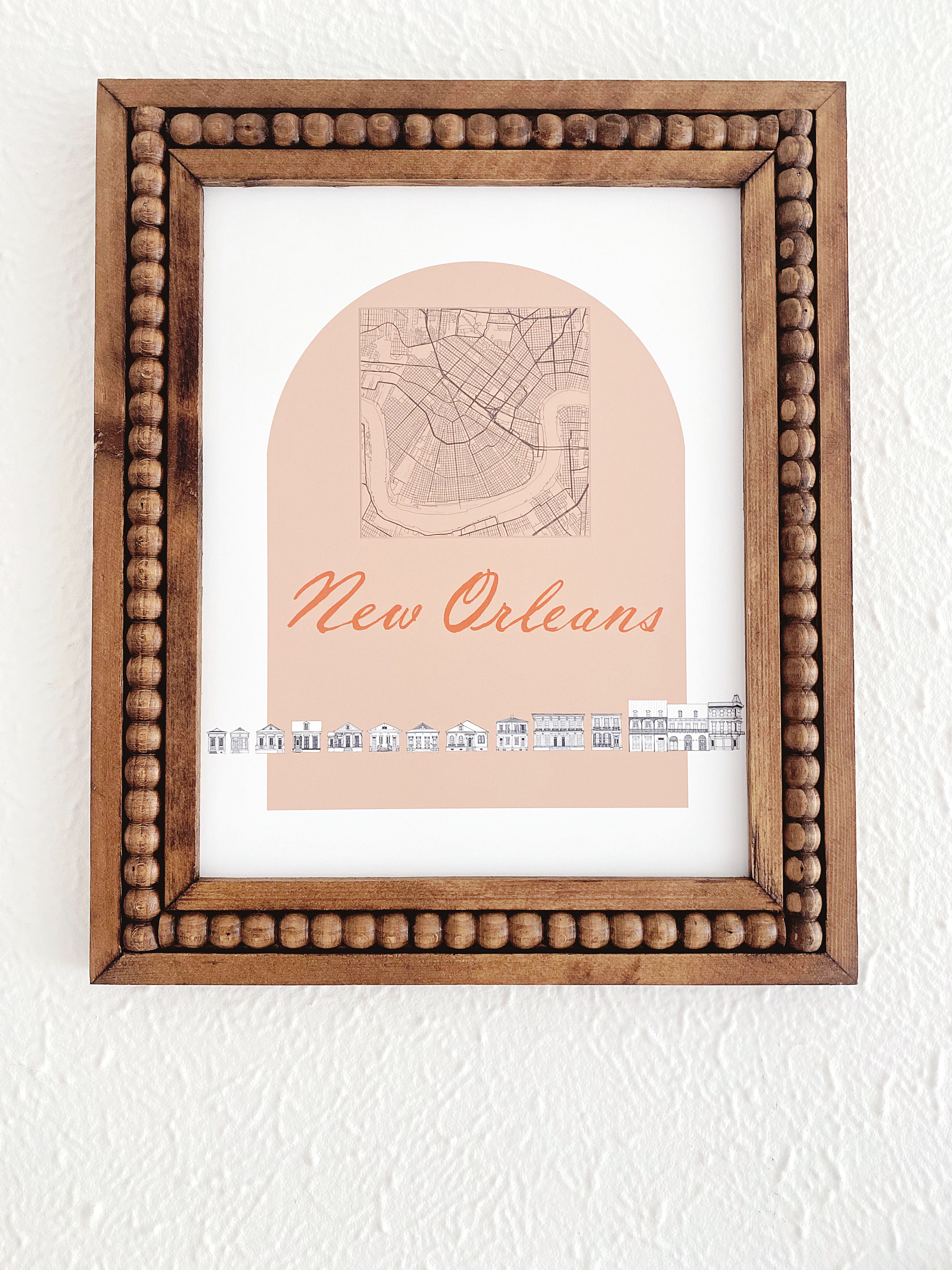 NEW ORLEANS Streetscape + Map: PRINT