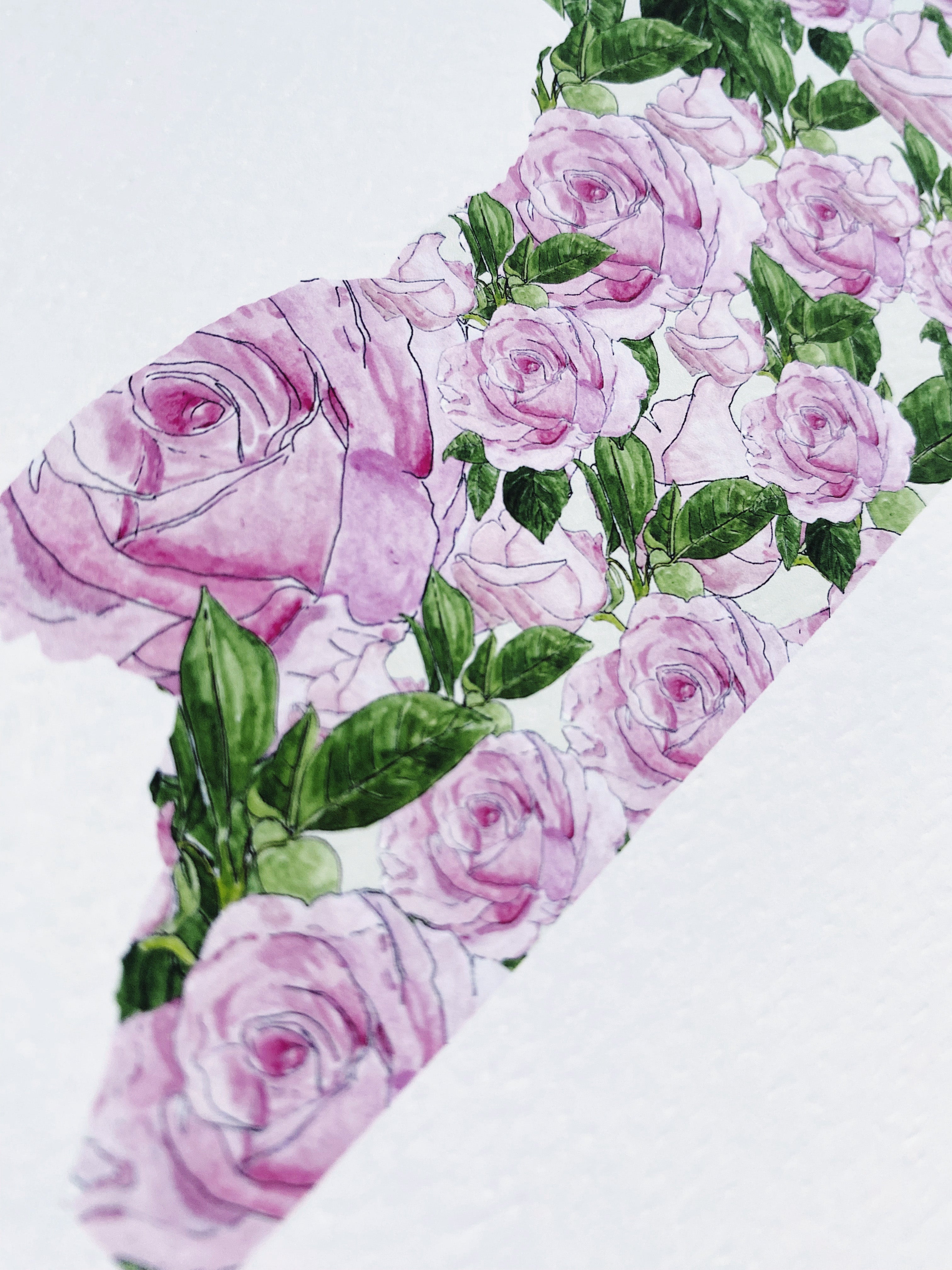 NEW YORK State Flower Map: Rose: PRINT