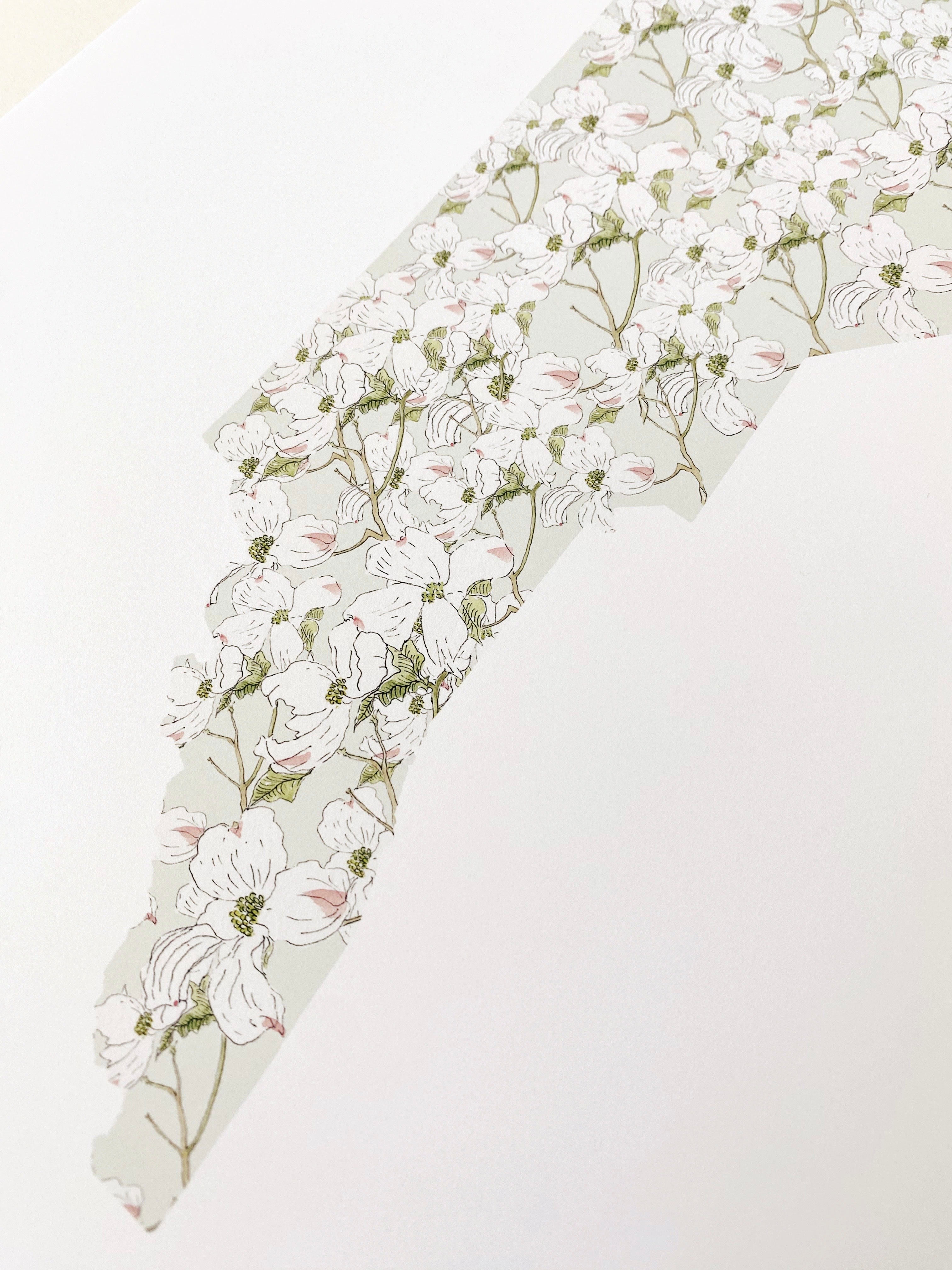 NORTH CAROLINA State Flower Map: Flowering Dogwood: PRINT