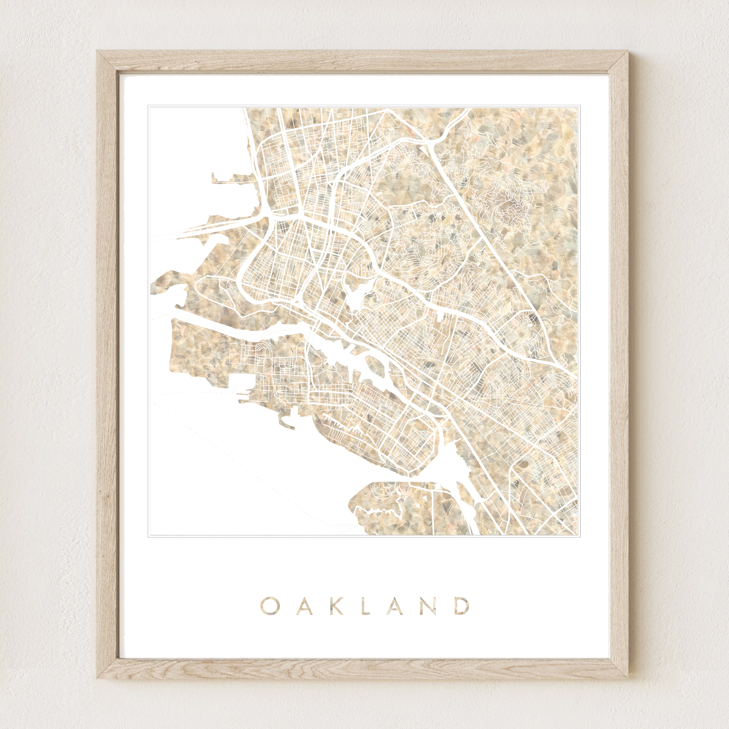 Custom YOUR CITY: Painted "Urban Fabrics" Map: PRINT: Wholesale Only
