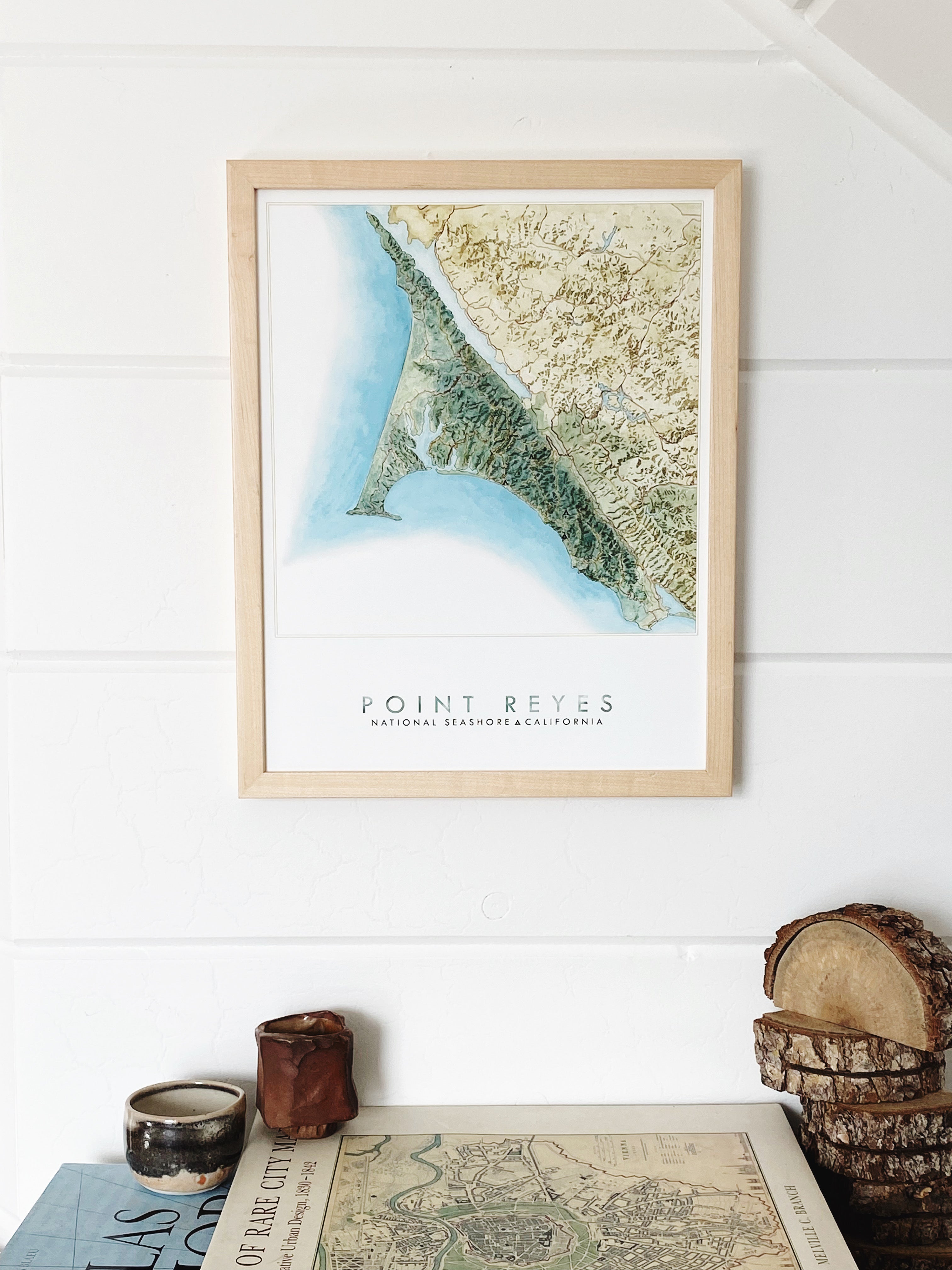 POINT REYES National Seashore California Topographical Watercolor Map: PRINT