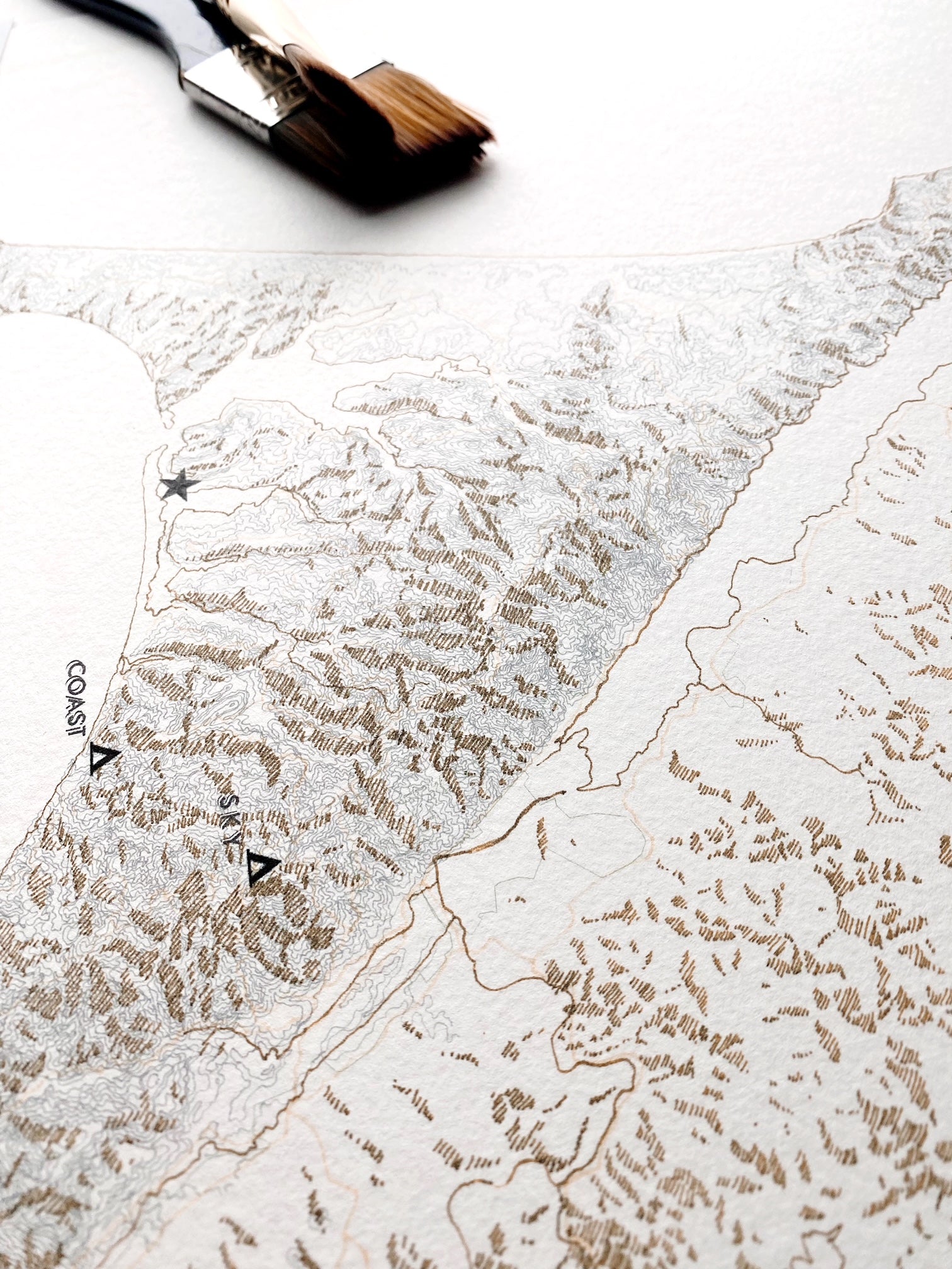 POINT REYES National Seashore California Watercolor Topo Map: MAGNET