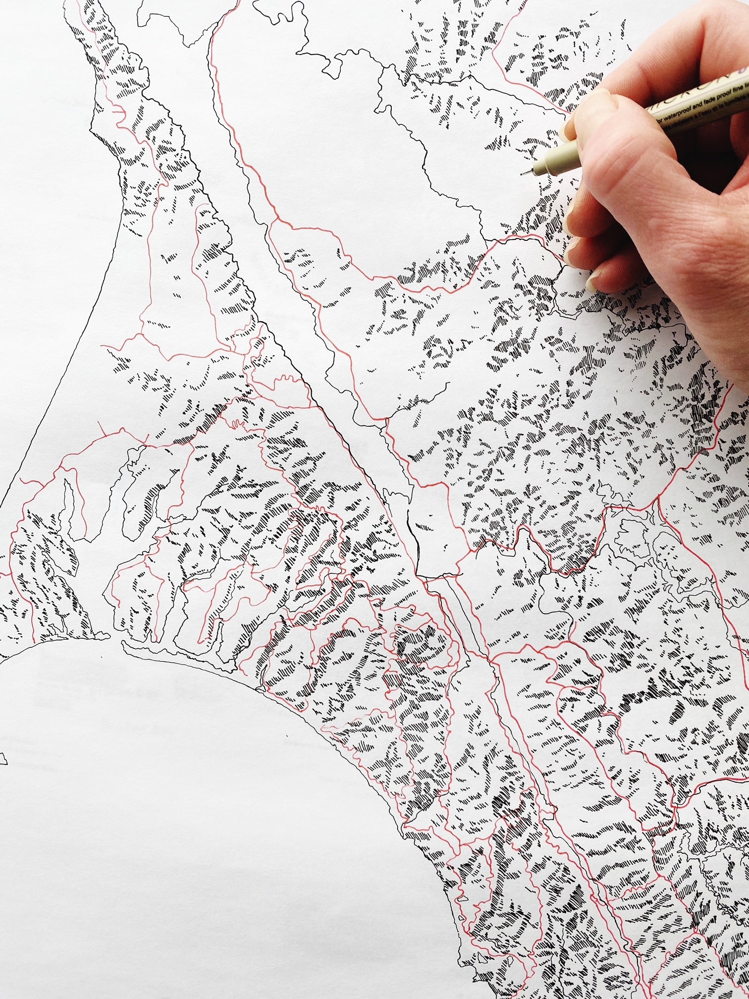 POINT REYES National Seashore California Watercolor Topo Map: MAGNET