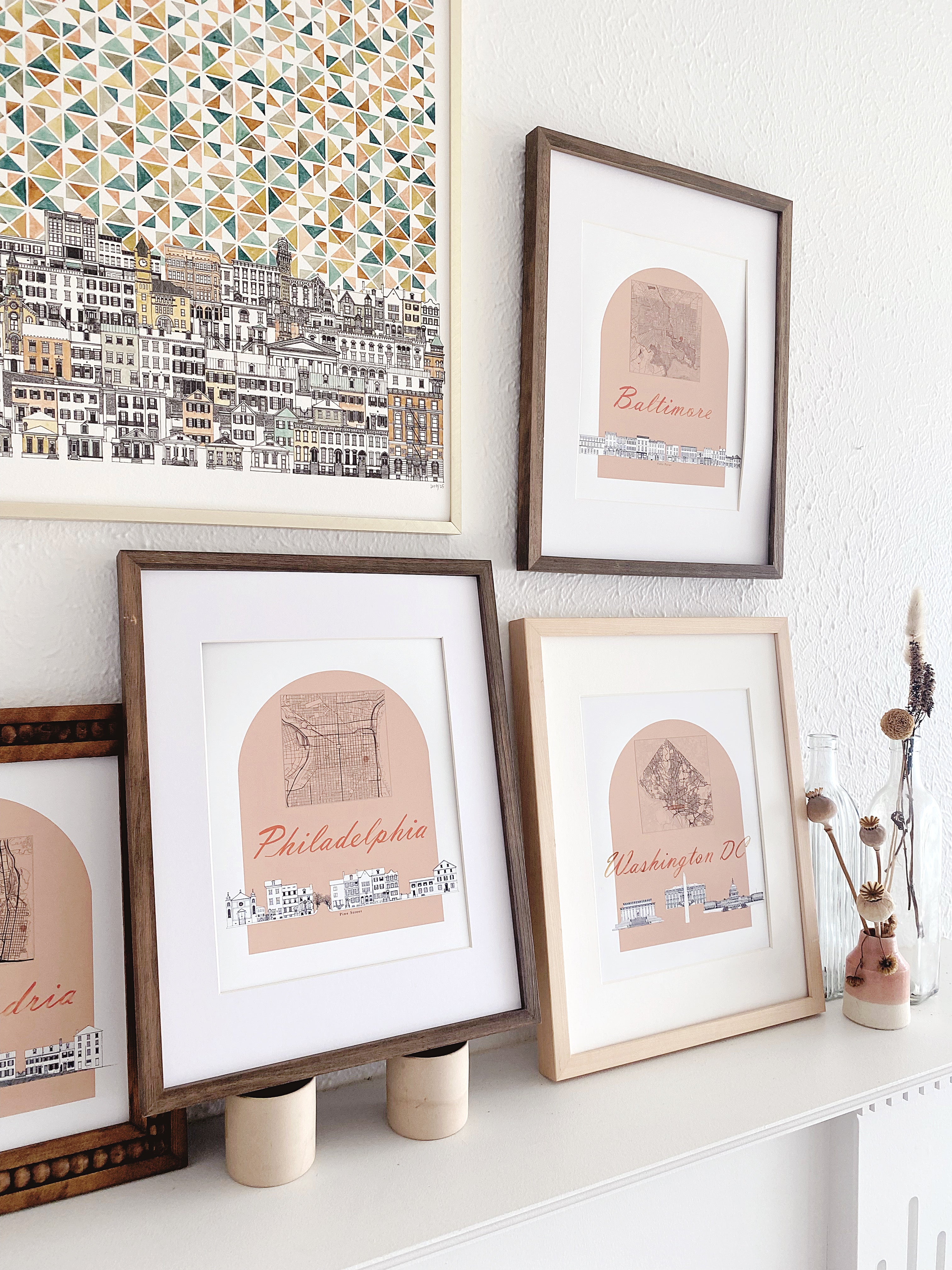 PHILADELPHIA Streetscape + Map: PRINT