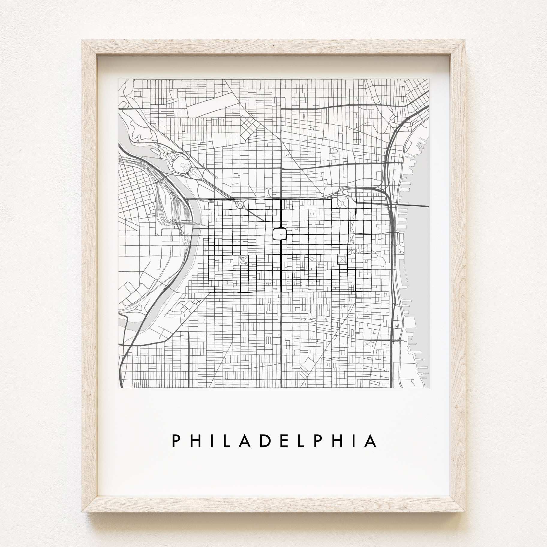 PHILADELPHIA City Lines Map: PRINT