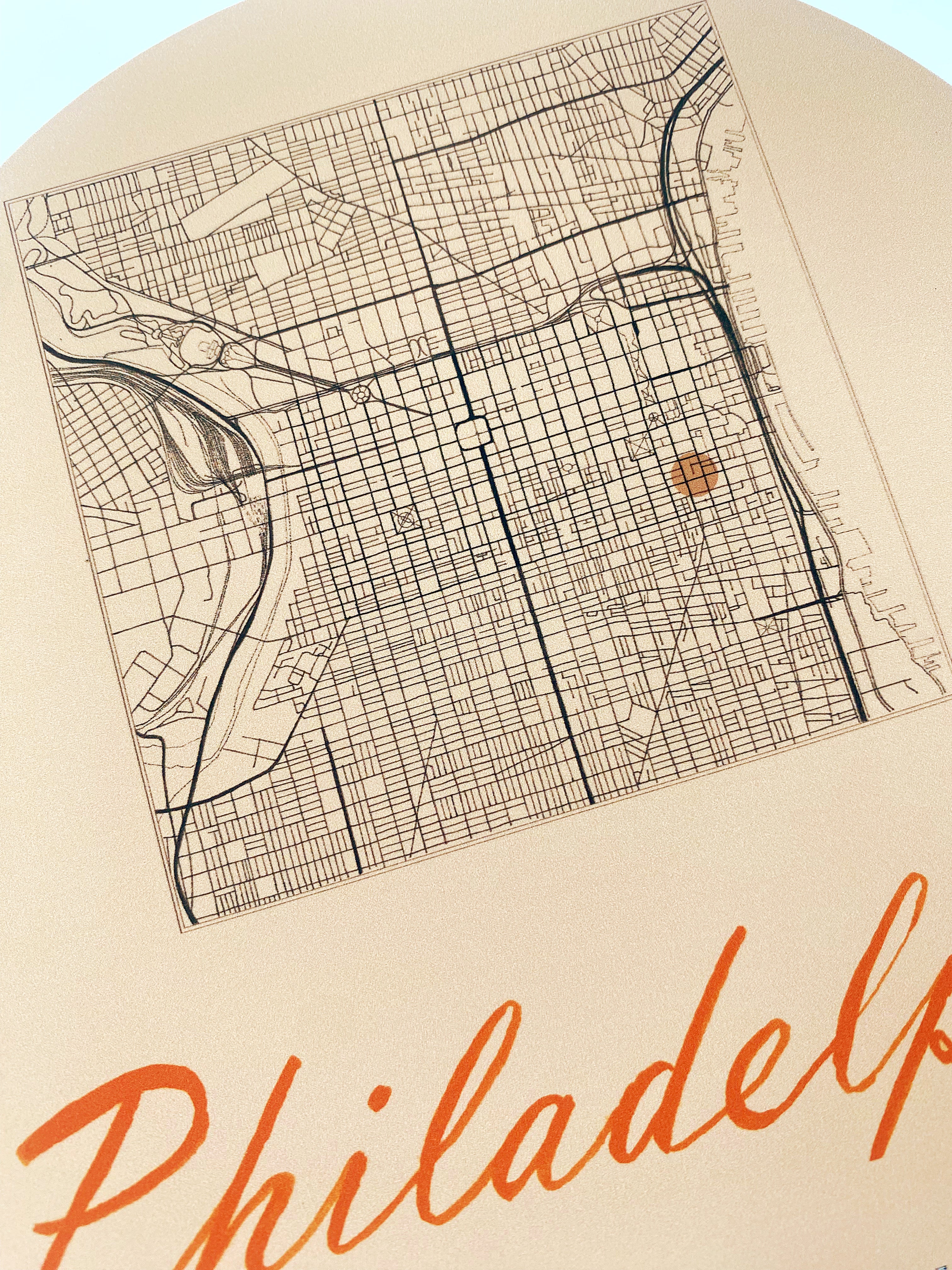PHILADELPHIA Streetscape + Map: PRINT
