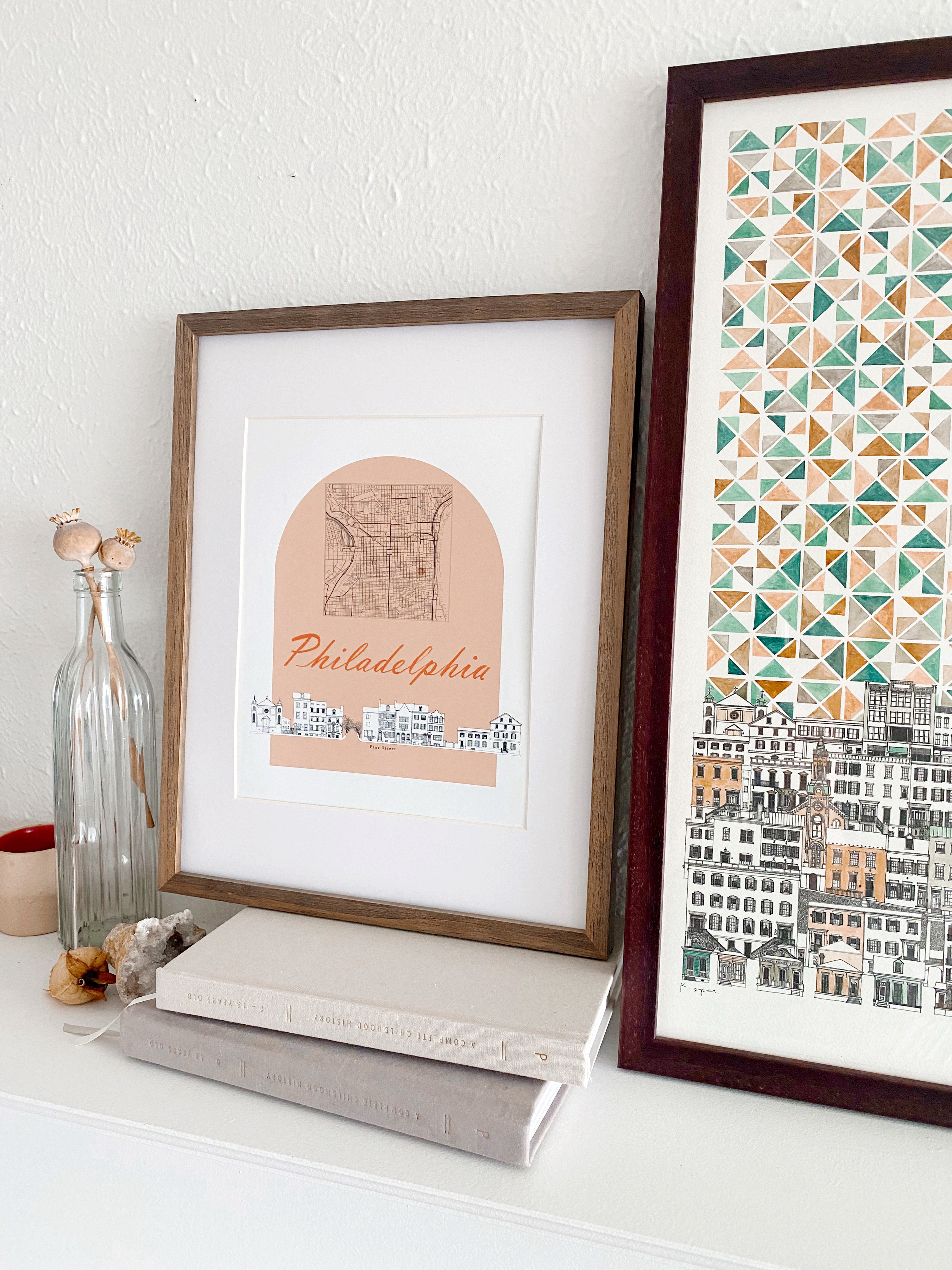 PHILADELPHIA Streetscape + Map: PRINT