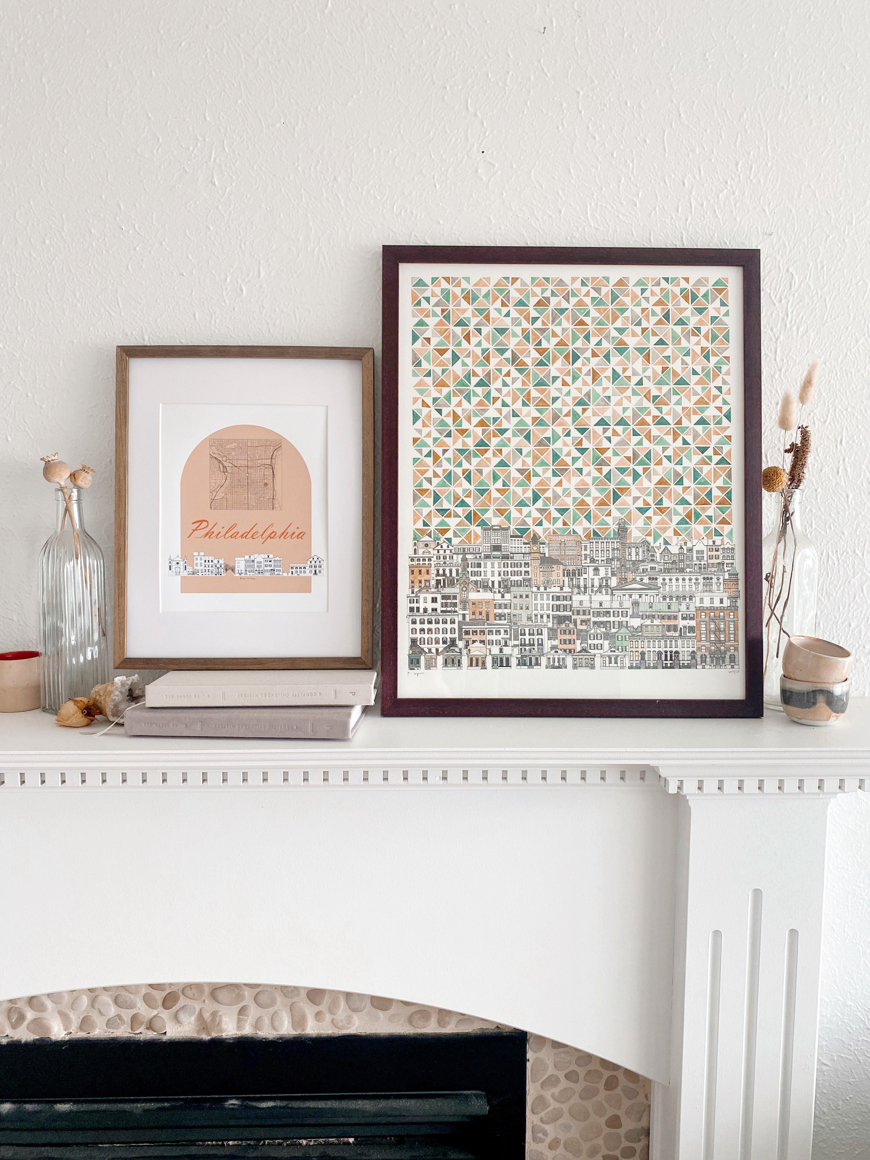 PHILADELPHIA Streetscape + Map: PRINT