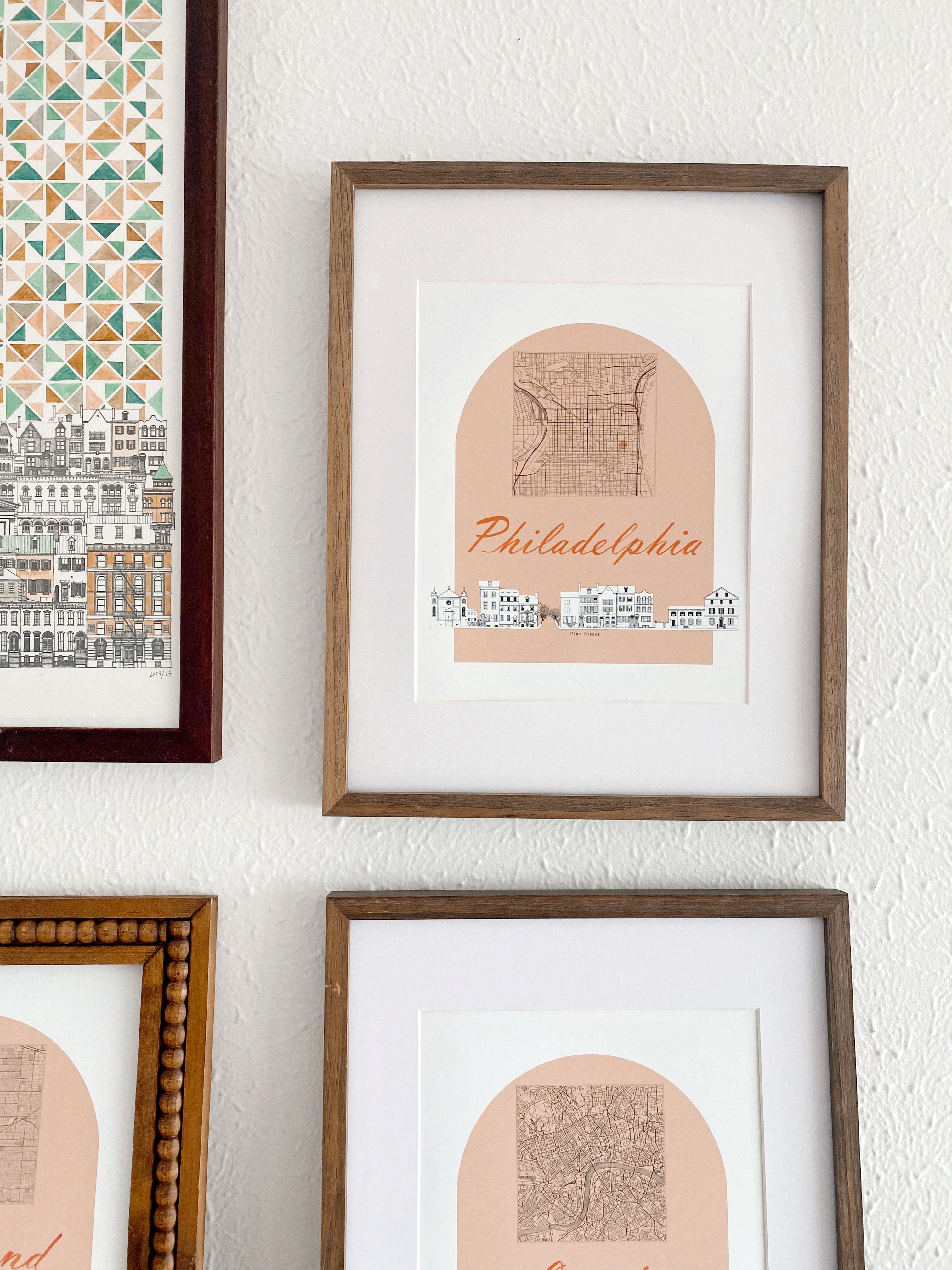 PHILADELPHIA Streetscape + Map: PRINT