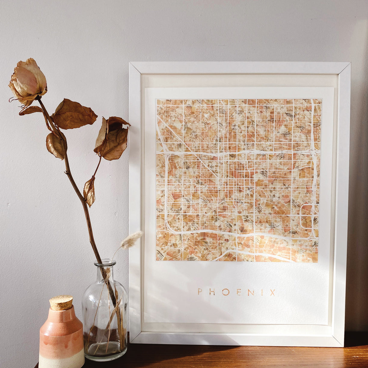 Custom YOUR CITY: Painted "Urban Fabrics" Map: PRINT: Wholesale Only