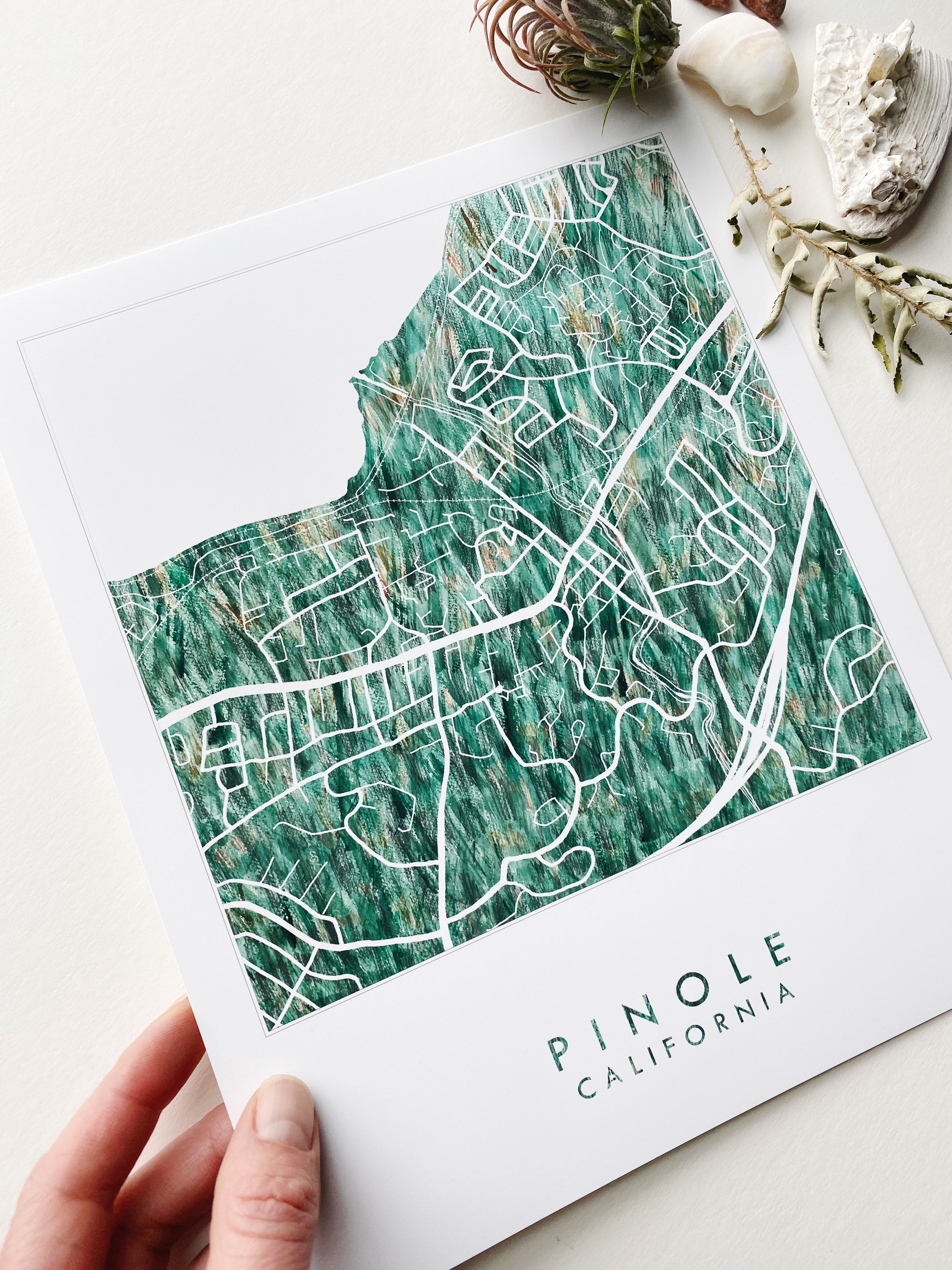 PINOLE California Urban Fabrics City Map: PRINT