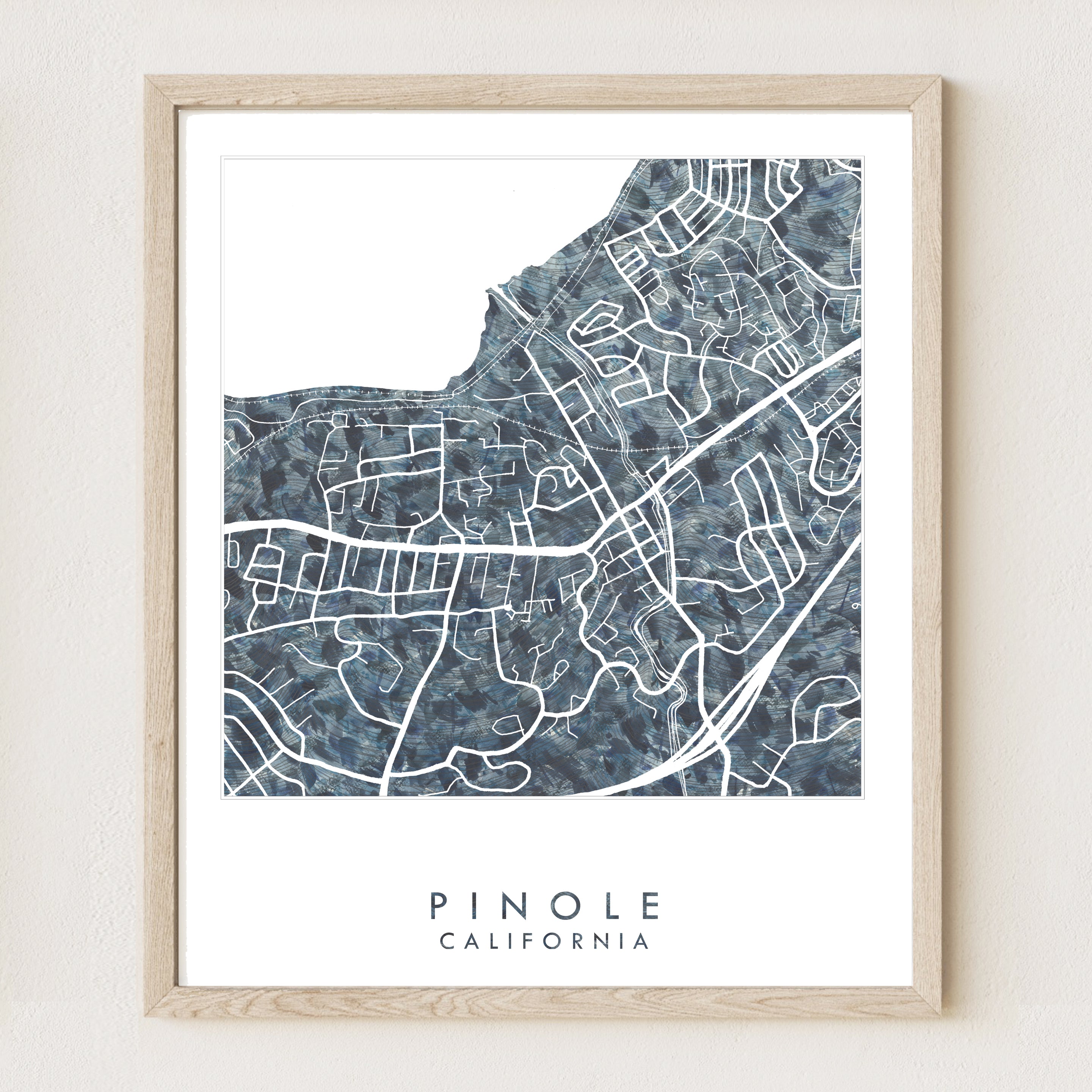 PINOLE California Urban Fabrics City Map: PRINT