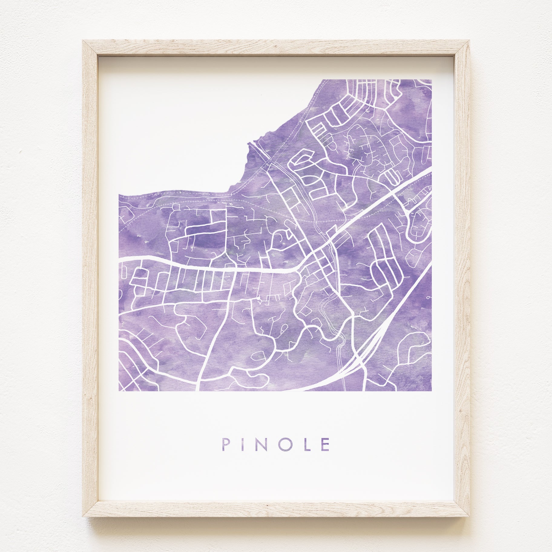 Custom YOUR CITY: Watercolor Wash Map: PRINT: Wholesale Only