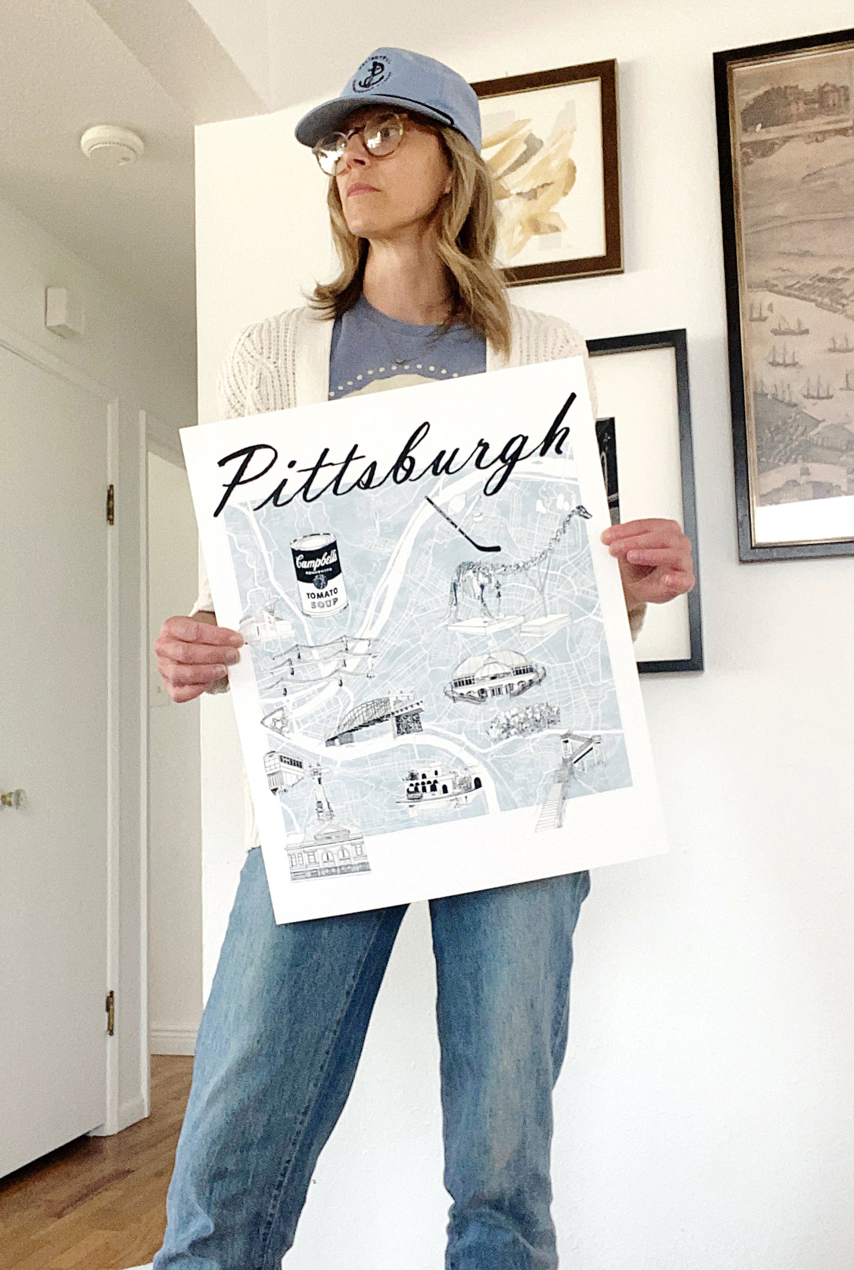 Customize YOUR CITY/PLACE Art Map: "Charms" Map: Wholesale Only