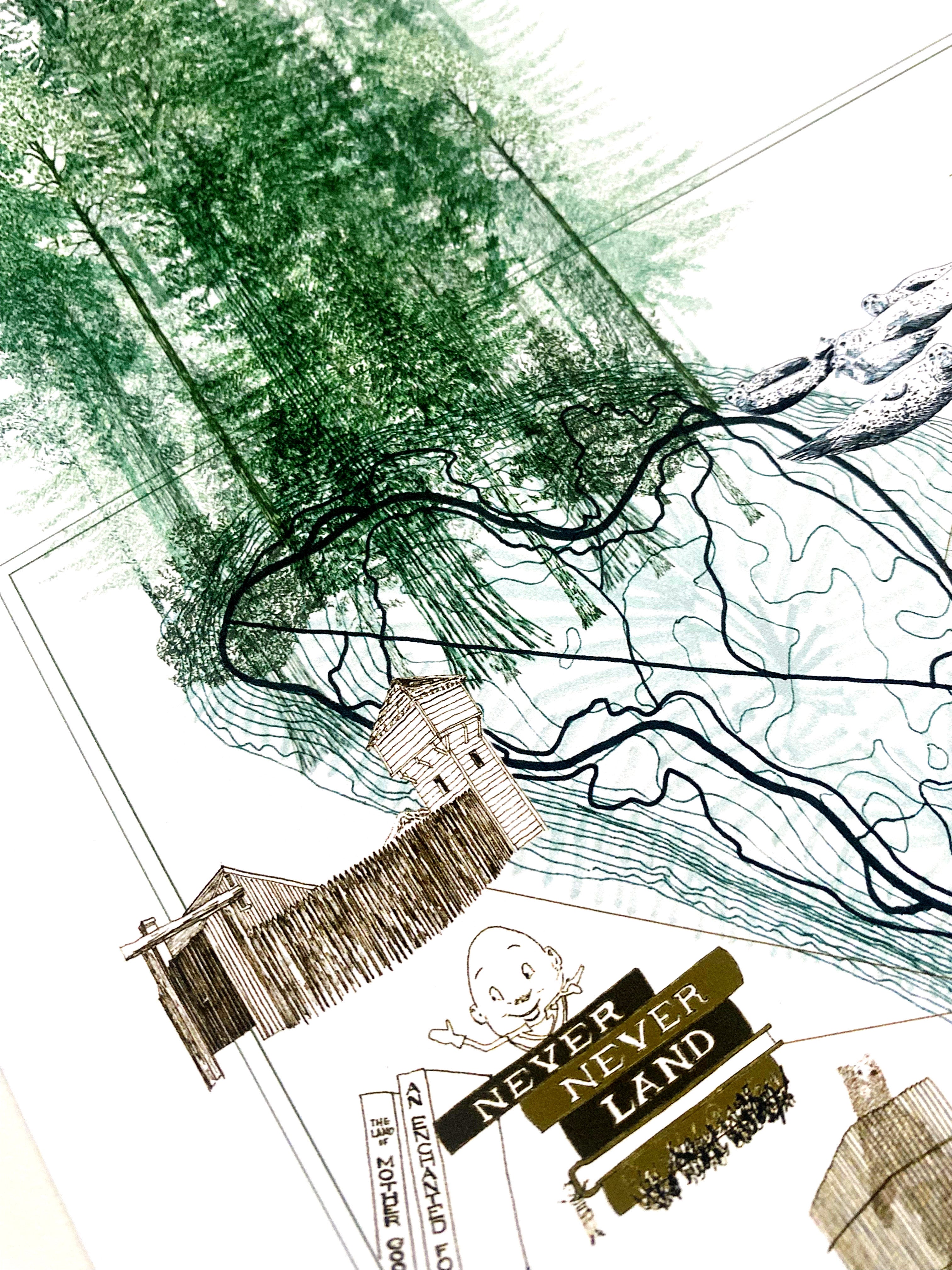 POINT DEFIANCE Park Art Map TACOMA Washington: Vertical PRINT