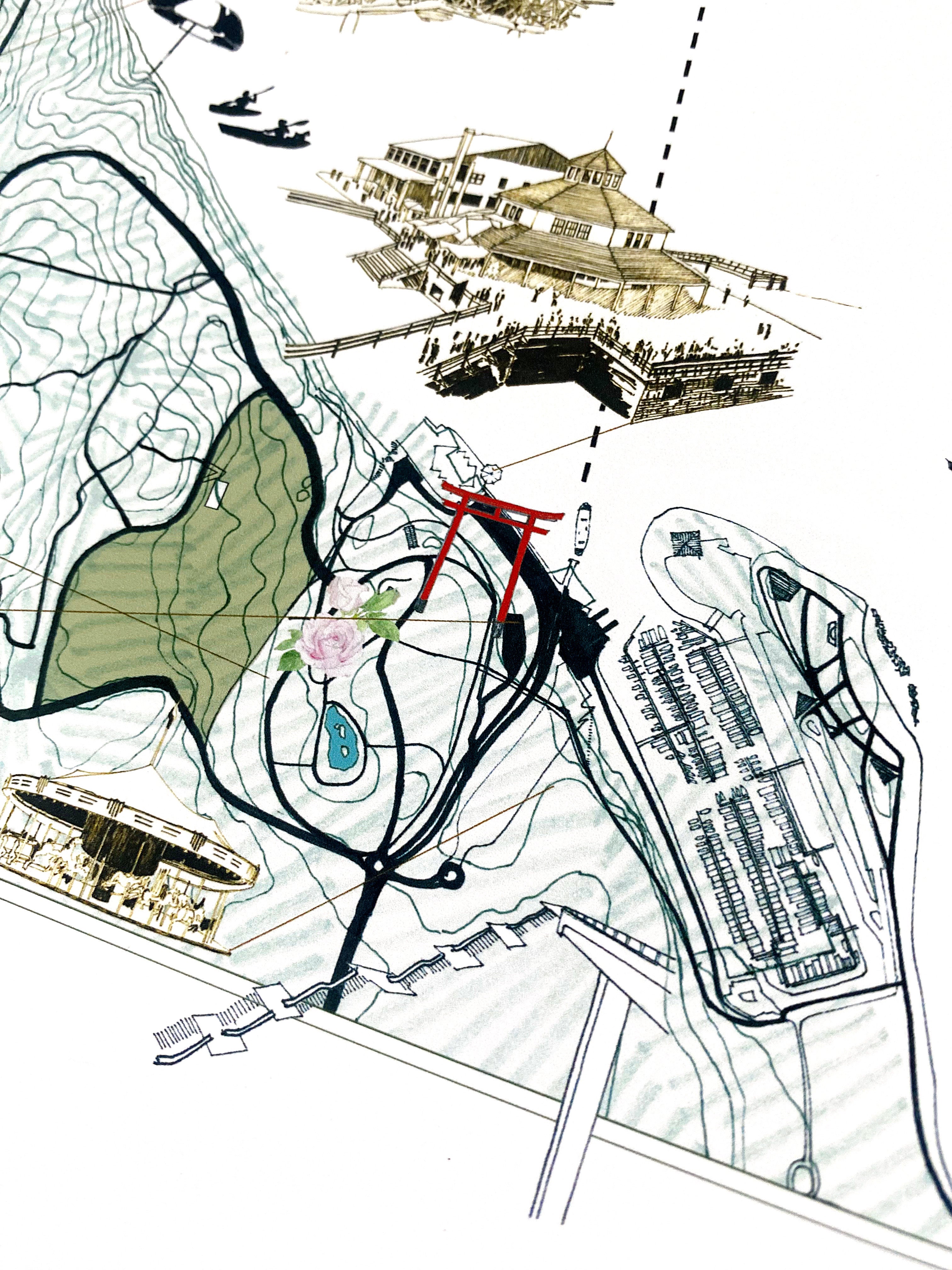 POINT DEFIANCE Park Art Map TACOMA Washington: Vertical PRINT