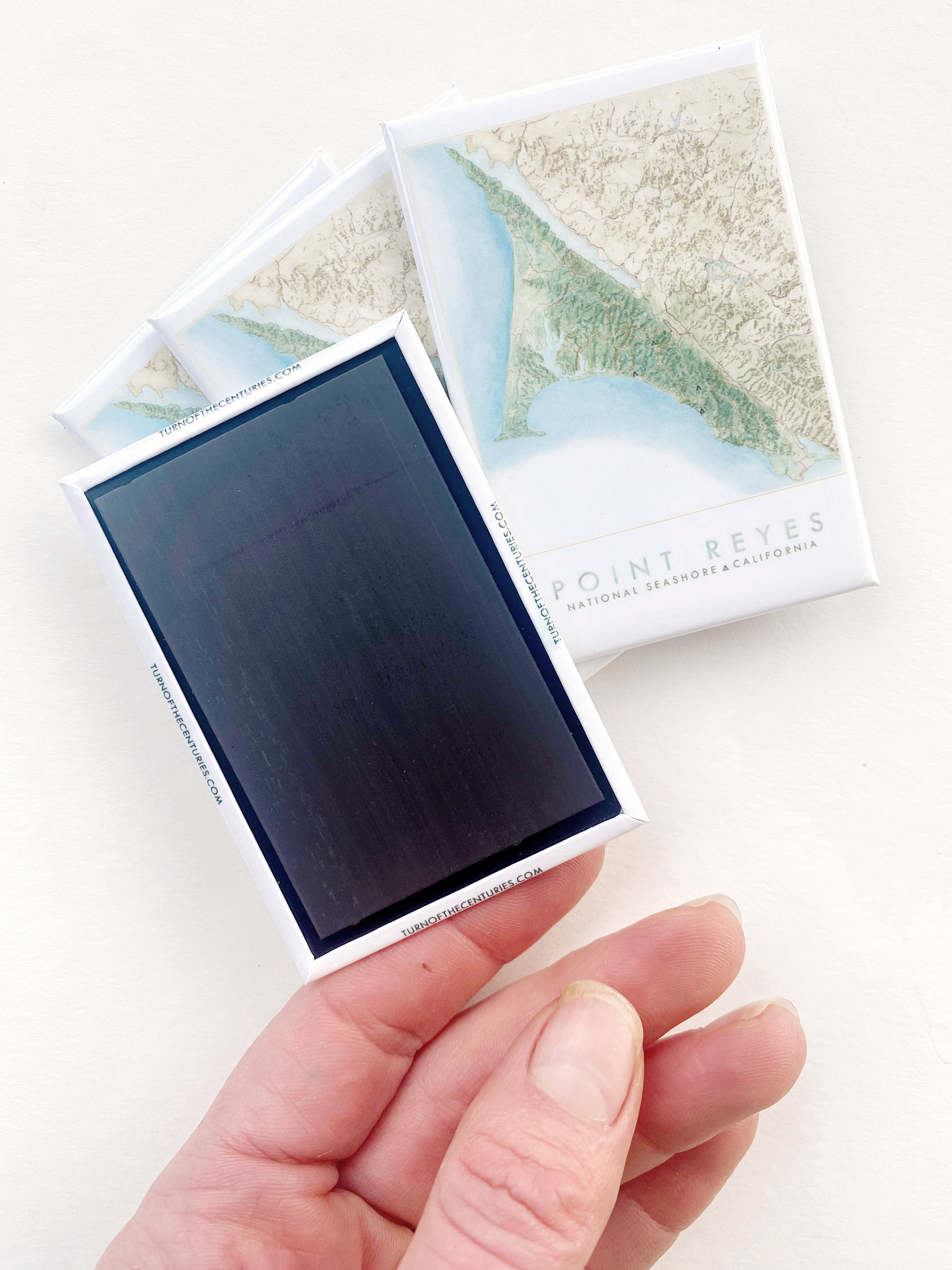 POINT REYES National Seashore California Watercolor Topo Map: MAGNET