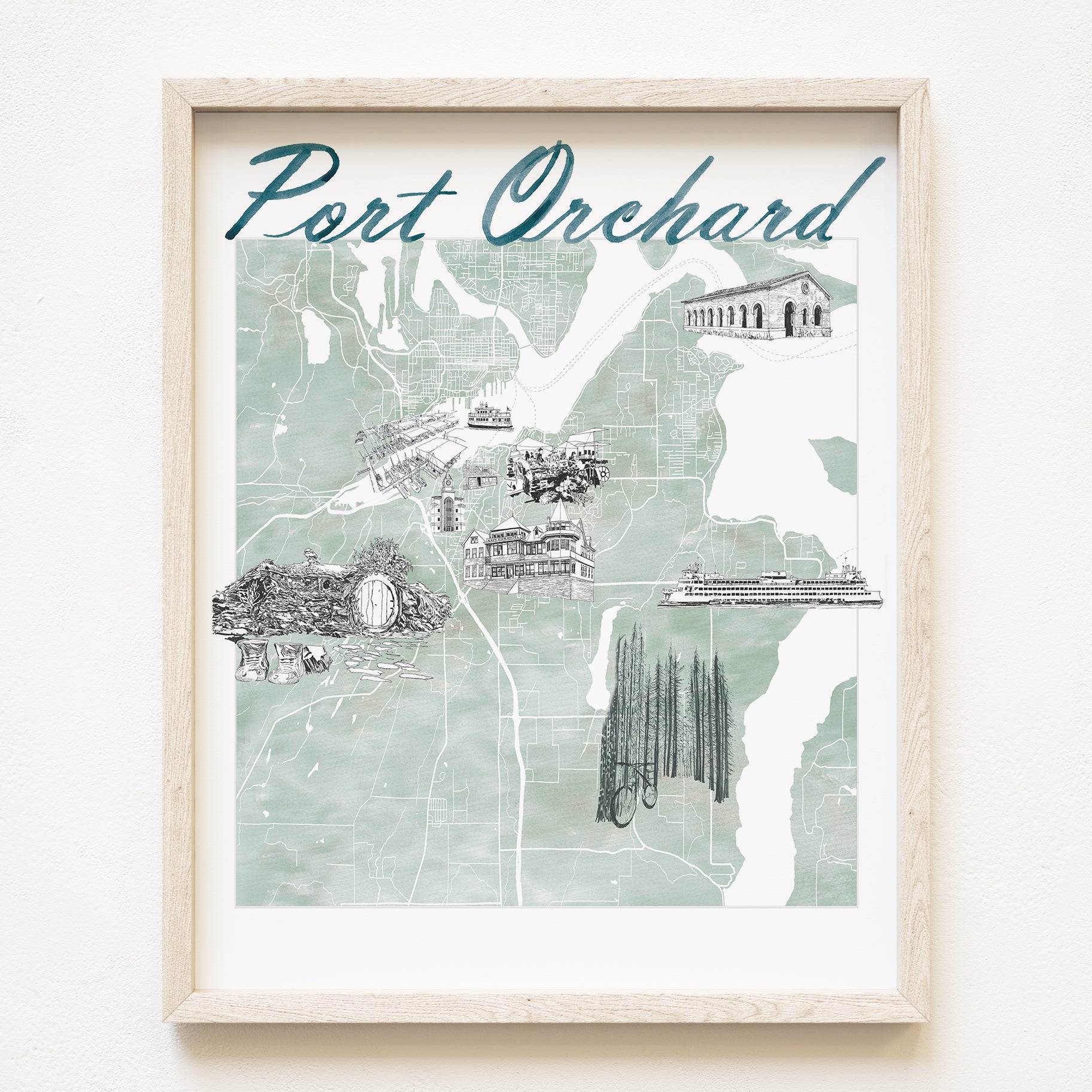 Customize YOUR CITY/PLACE Art Map: "Charms" Map: Wholesale Only