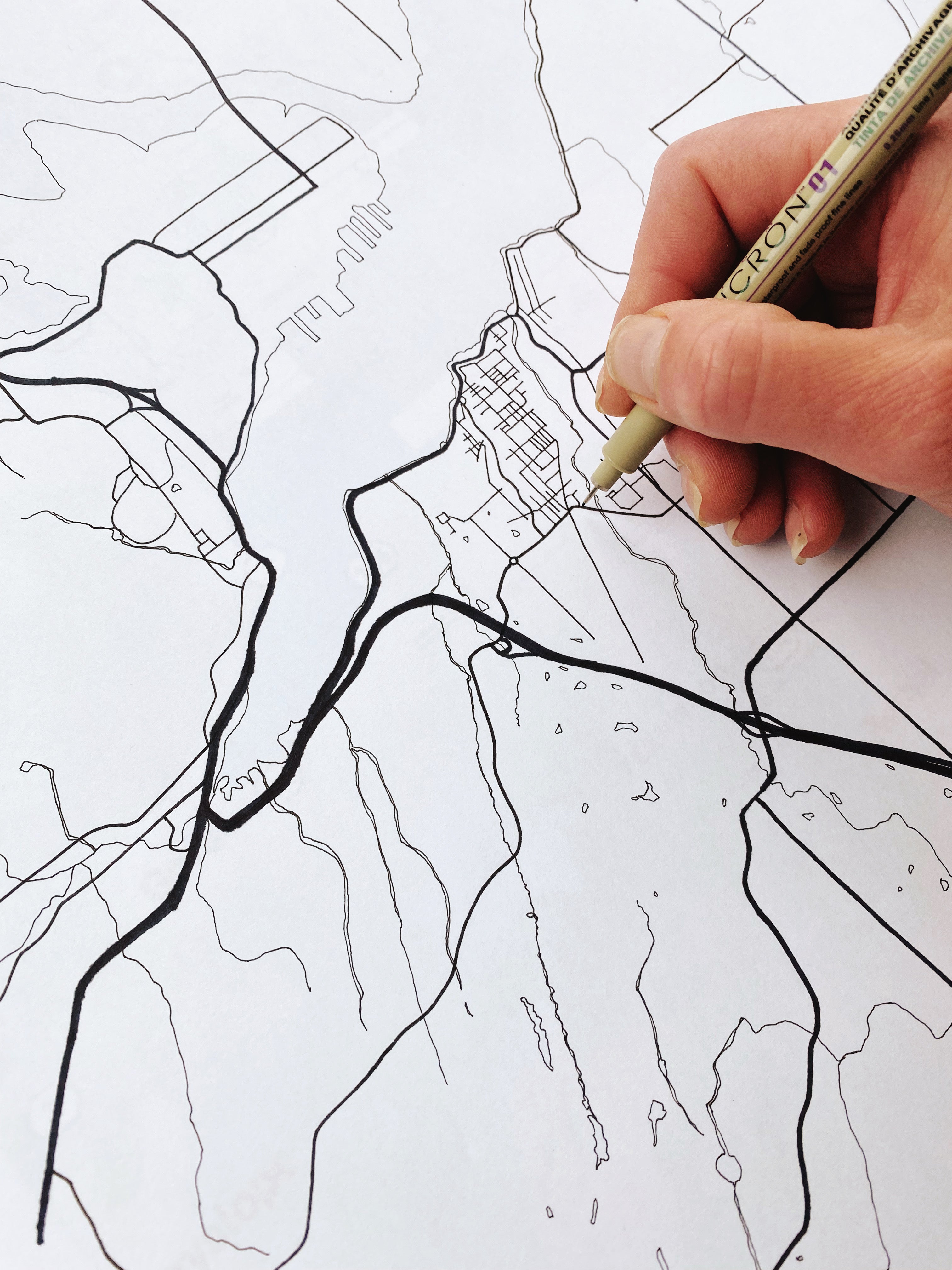 PORT ORCHARD Washington Hand Drawn "Blueprint" Map: PRINT