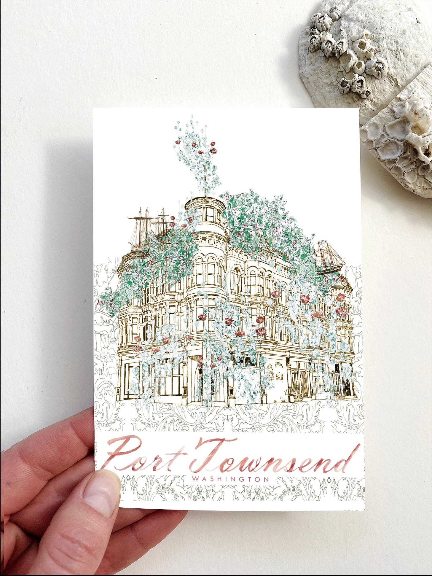 PORT TOWNSEND Washington "Garden Architecture" Postcard