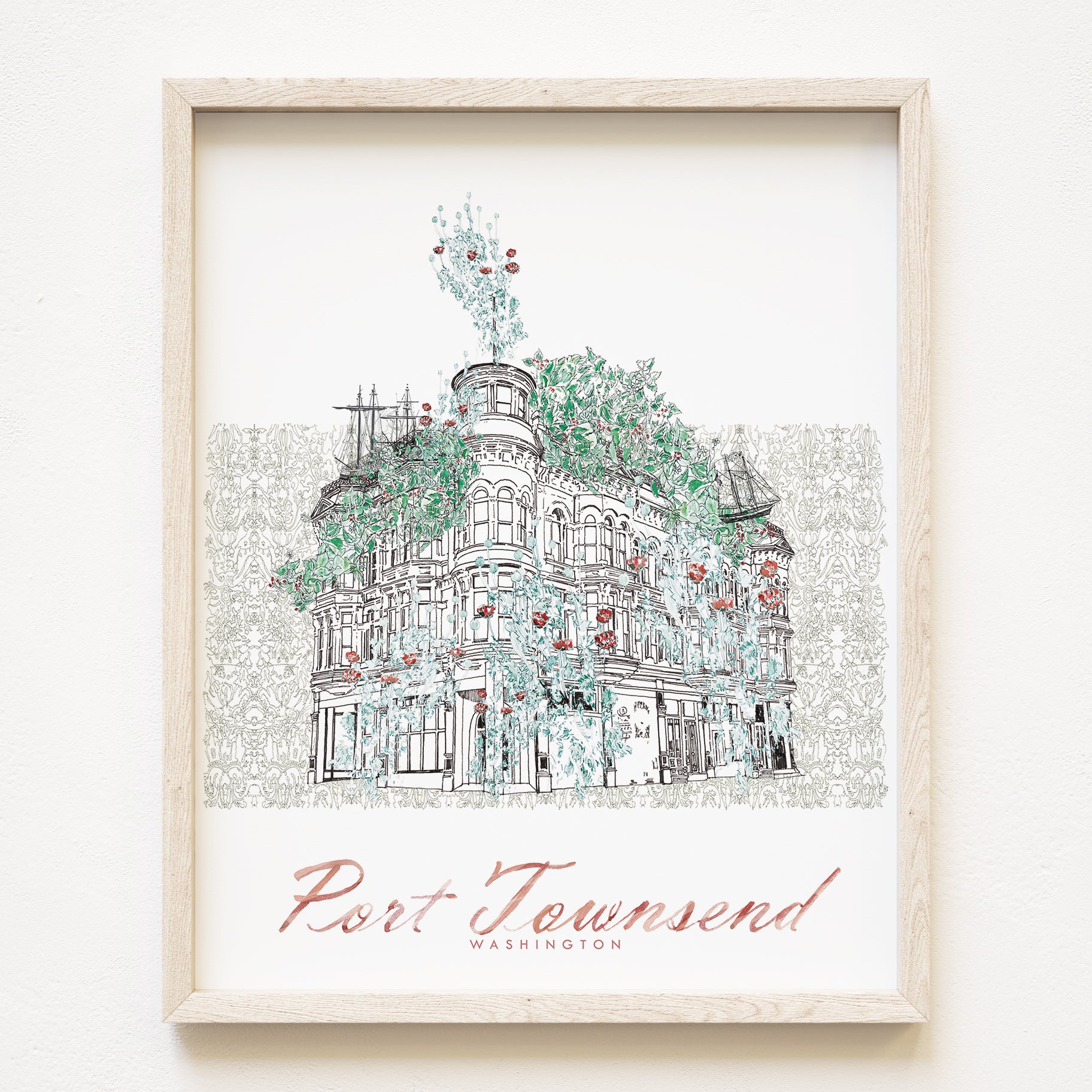 PORT TOWNSEND Washington "Garden Architecture": PRINT