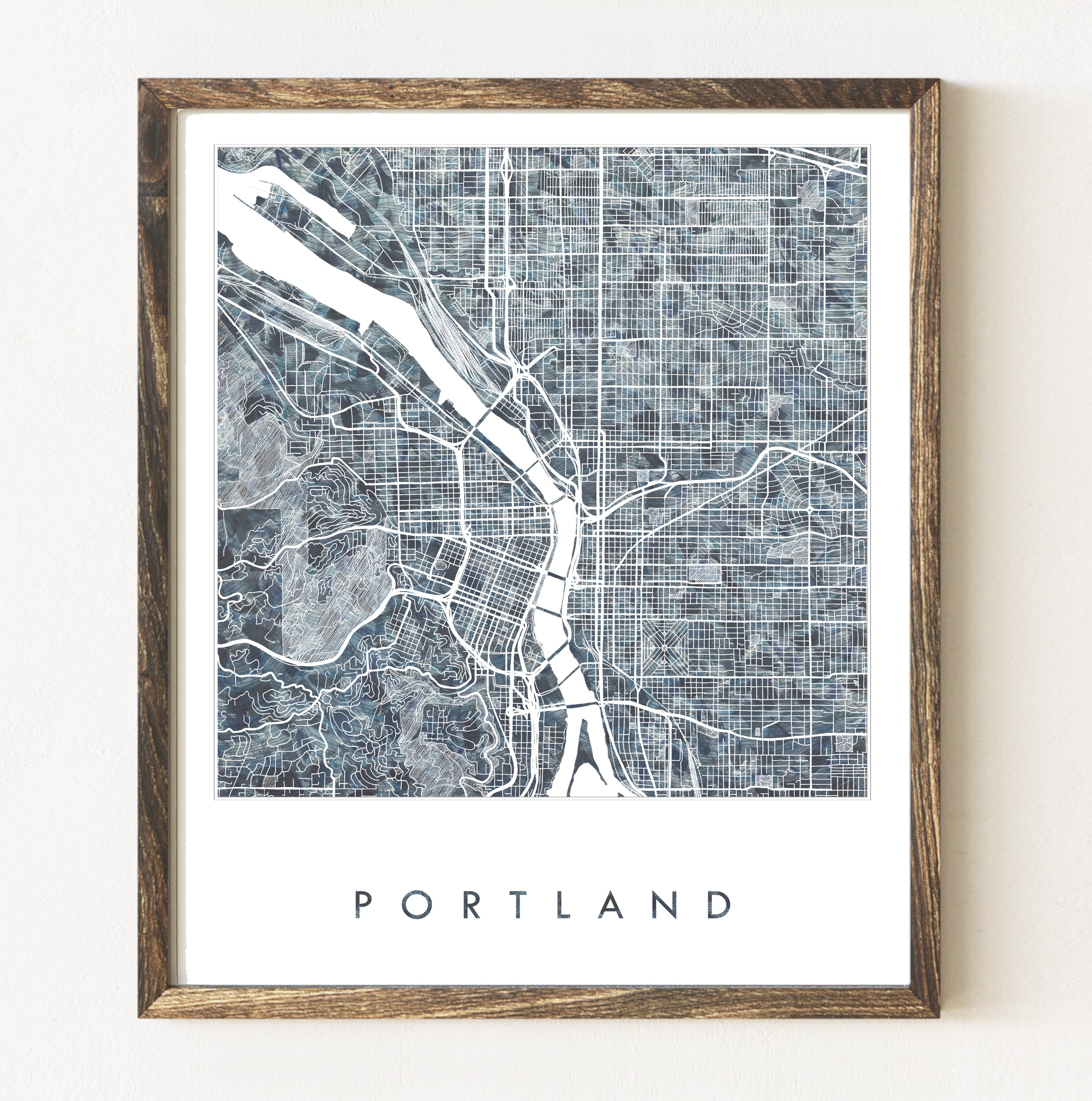 Custom YOUR CITY: Painted "Urban Fabrics" Map: PRINT: Wholesale Only