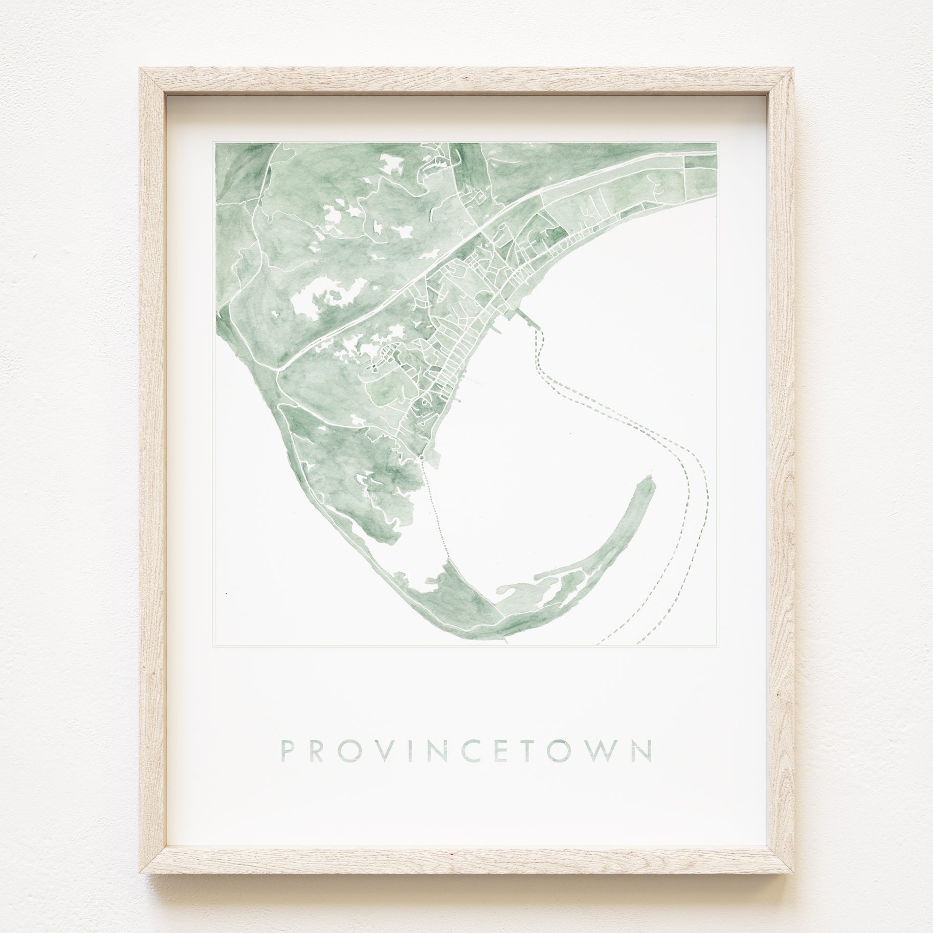 PROVINCETOWN Cape Cod Watercolor City Blocks Map: PRINT