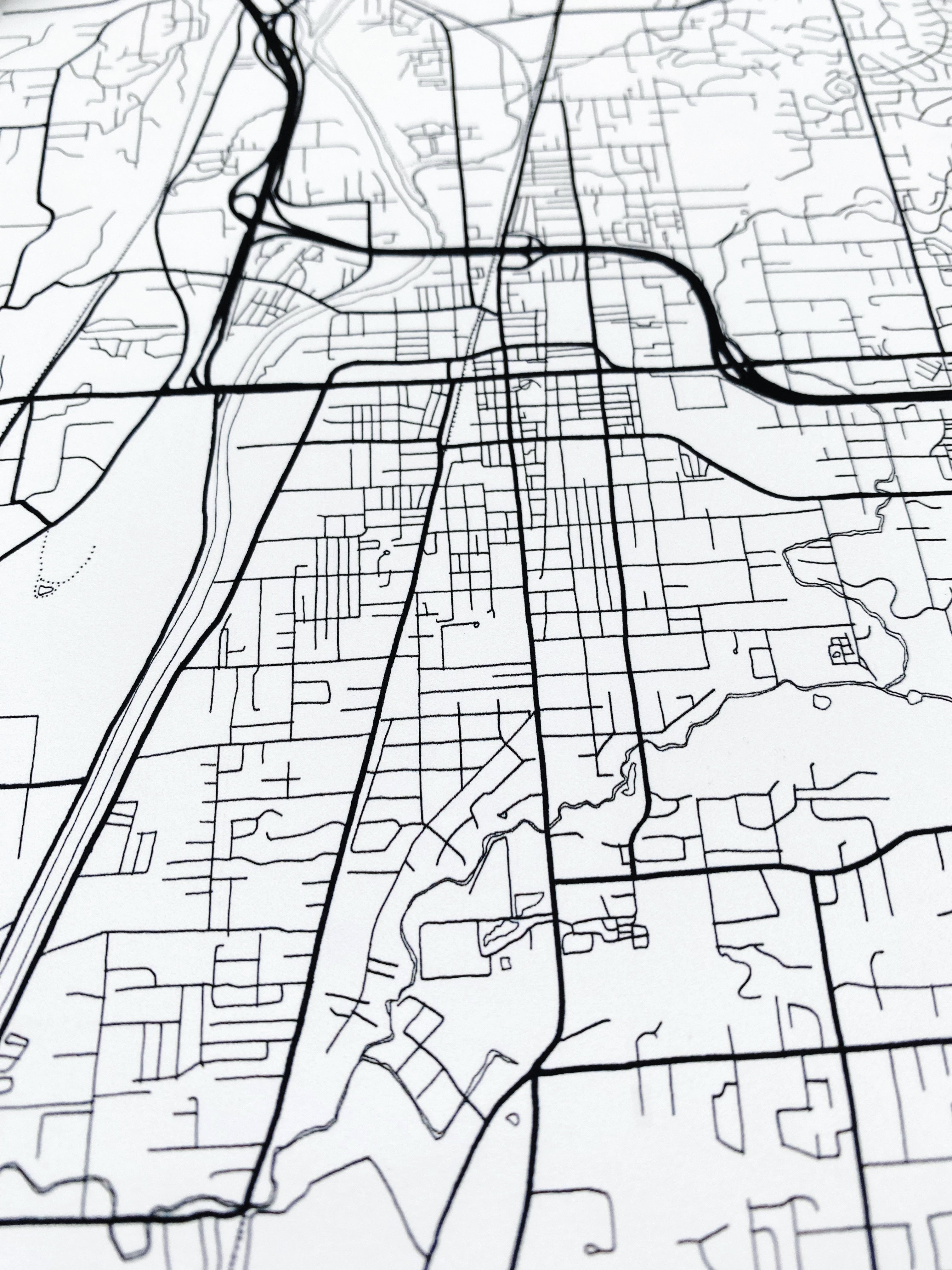 PUYALLUP Washington City Lines Map: PRINT