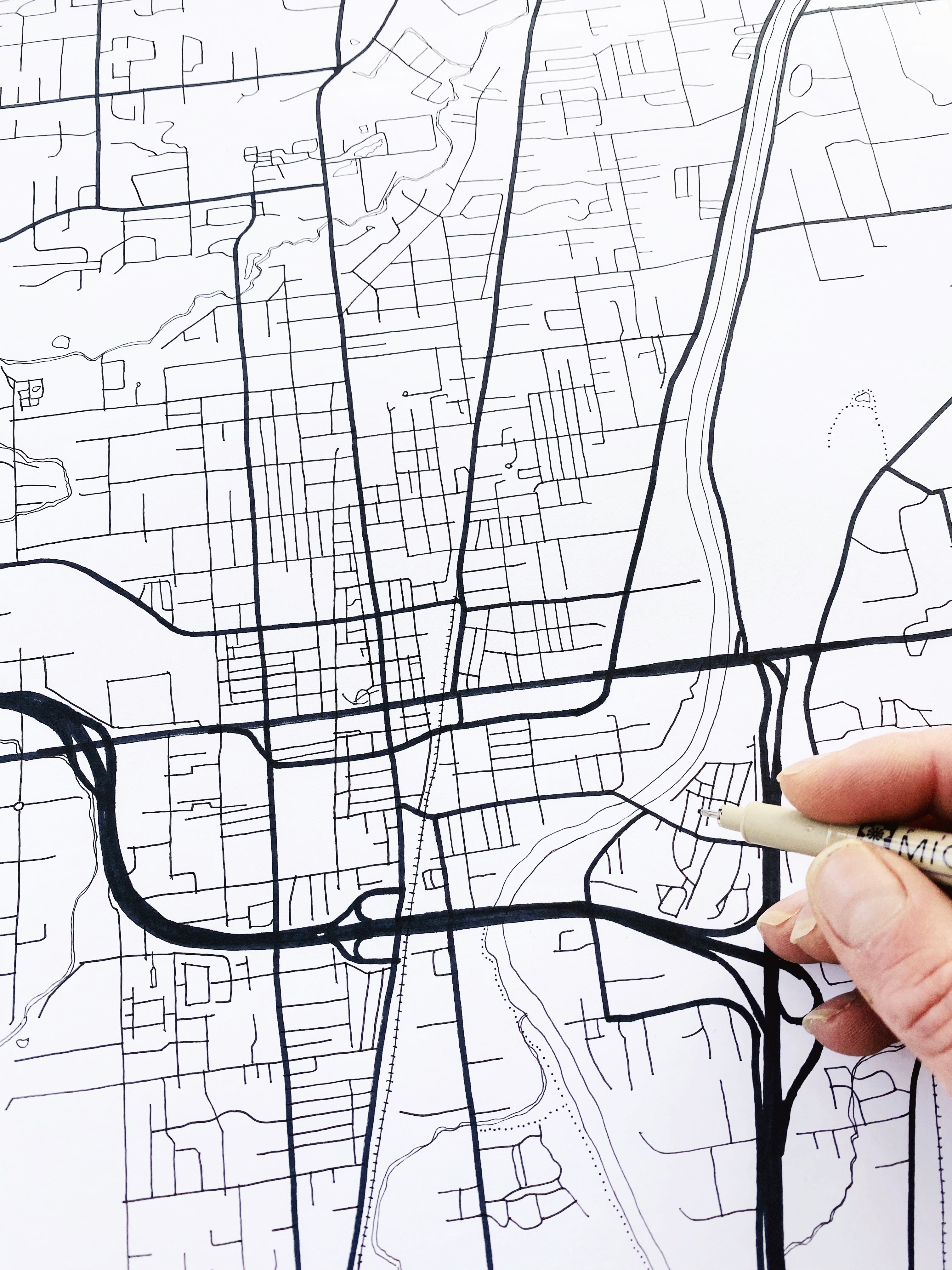 PUYALLUP Washington Watercolor Map: PRINT